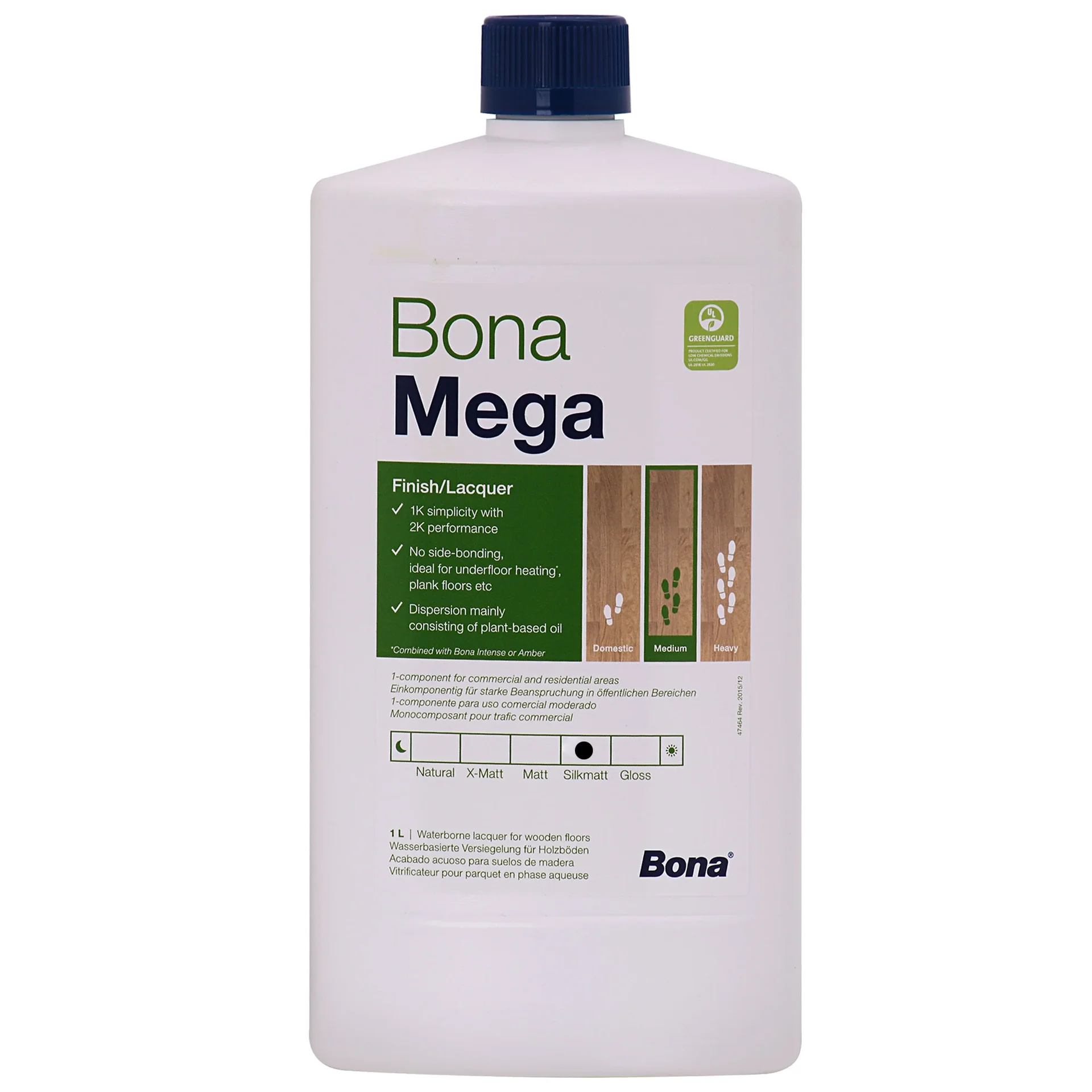 "Parketlak halmat, 1 Liter, BONA MEGA Parkettlack silkmatt image"