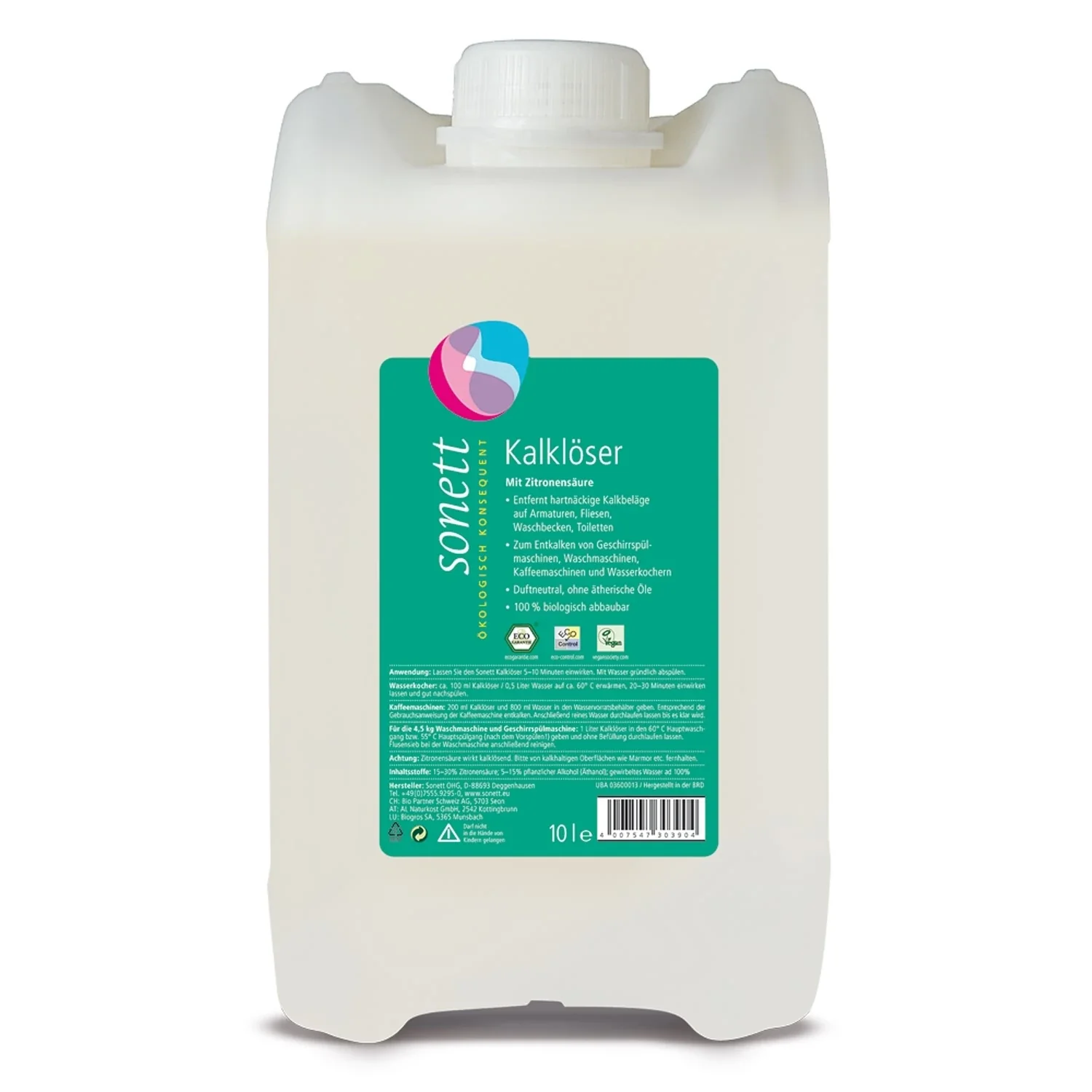 "Ontkalker 10 liter, kalk verwijderen, professionele ontkalker image"