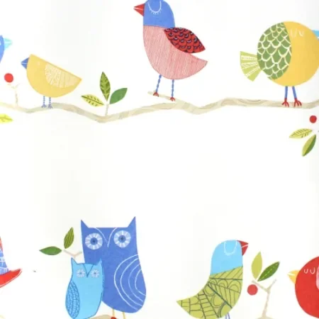 "Harlekijn behang vogels blauw image"