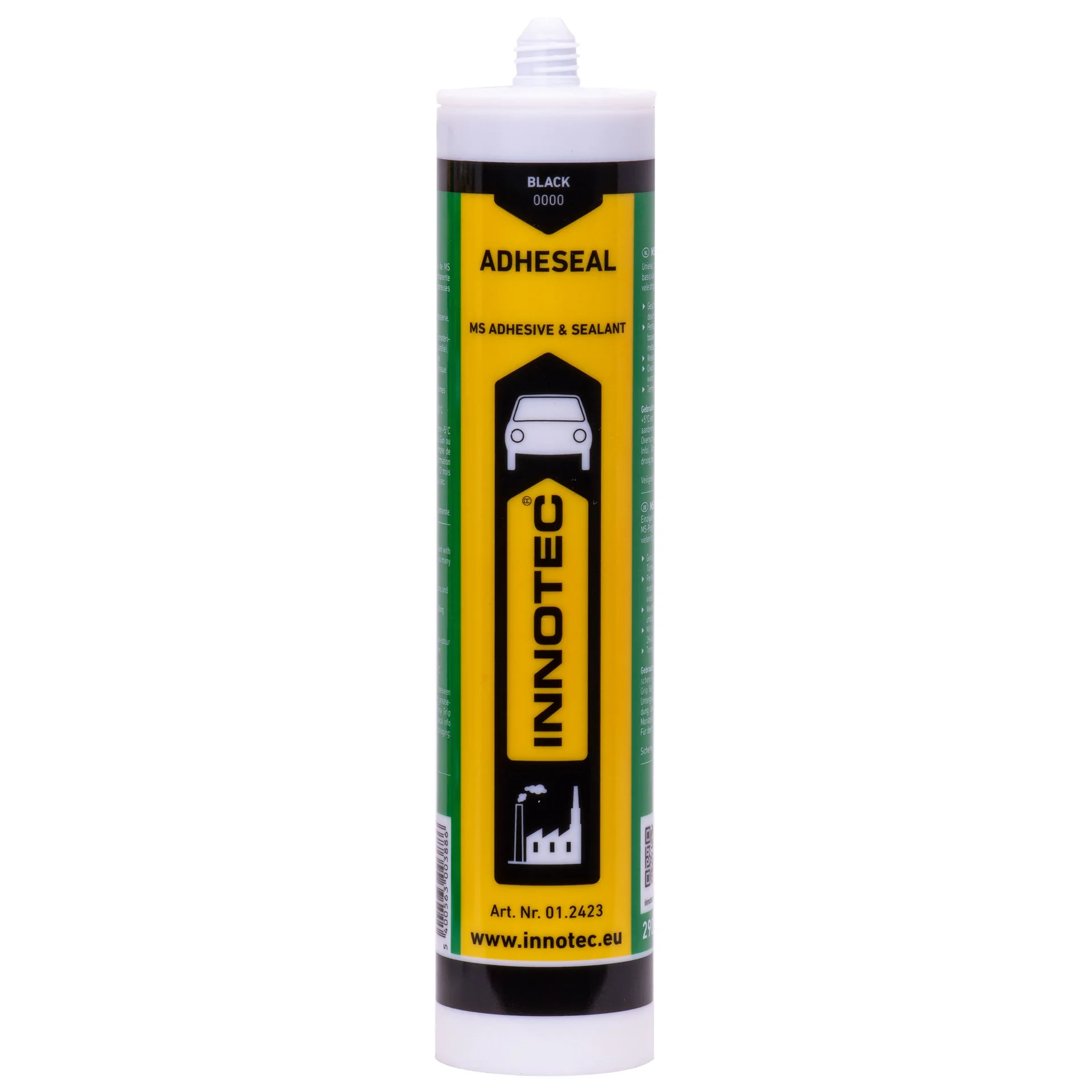 "Adheseal 290 ml, zwarte lijm, incl. spuitmond image"