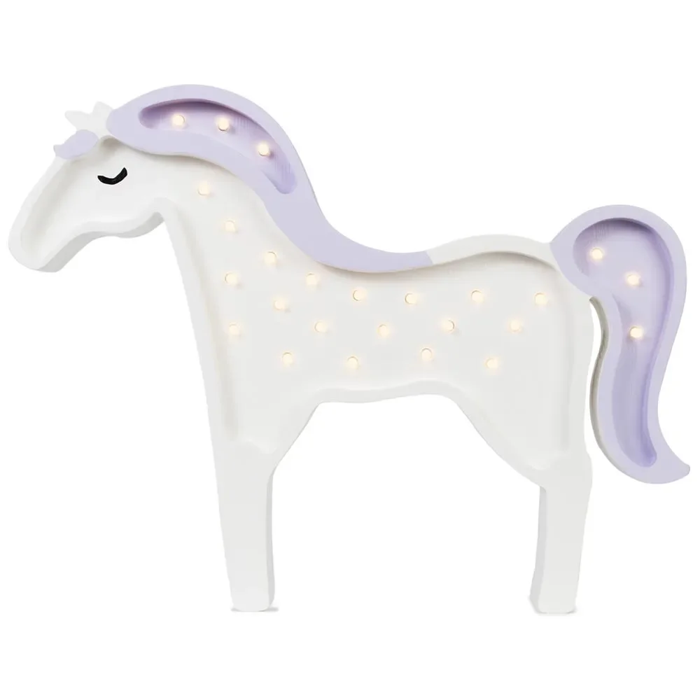 little lights Led deco lamp paard paars