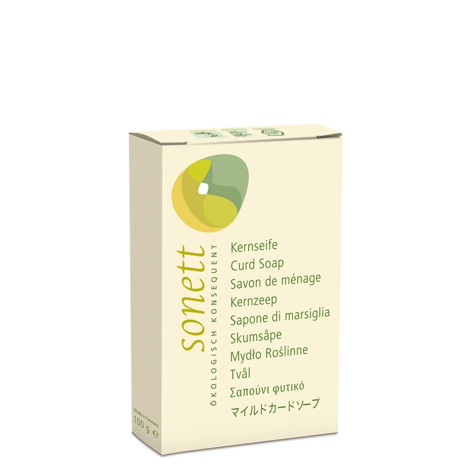"Kernzeep, Natuurlijke zeep, Sonett Kernseife 1 stuk 100 g, Zeep zonder parfum image"