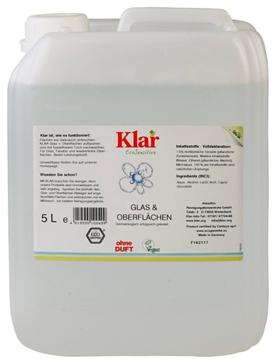 "Glasreiniger 5 liter, oppervlaktereiniger, geurloos reinigingsmiddel image"