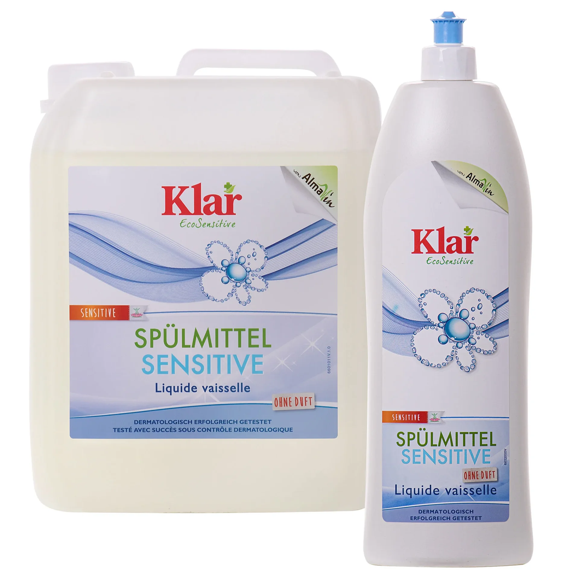 "Afwasmiddel sensitive, geurloos afwasmiddel zonder parfum, mild, verschillende grootte image"
