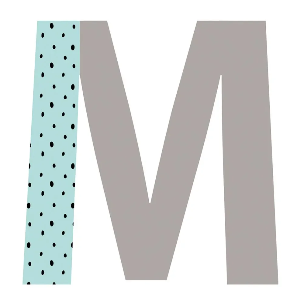 "Lilipinso muursticker vrolijke letter M image"