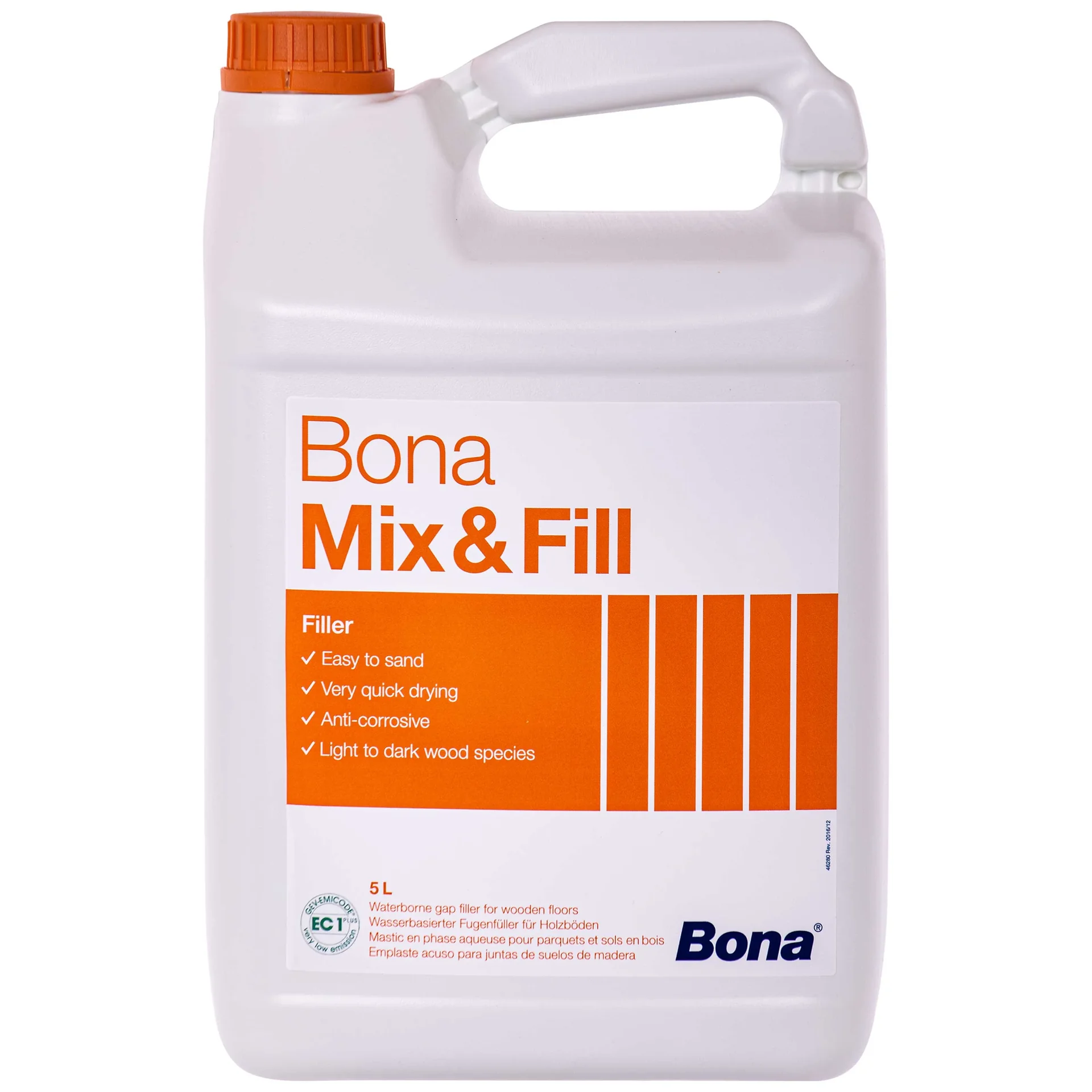 "Parket vulmiddel, Bona Mix & Fill 5 Liter, watergebaseerde fugenkitt, Hout vulmiddel image"