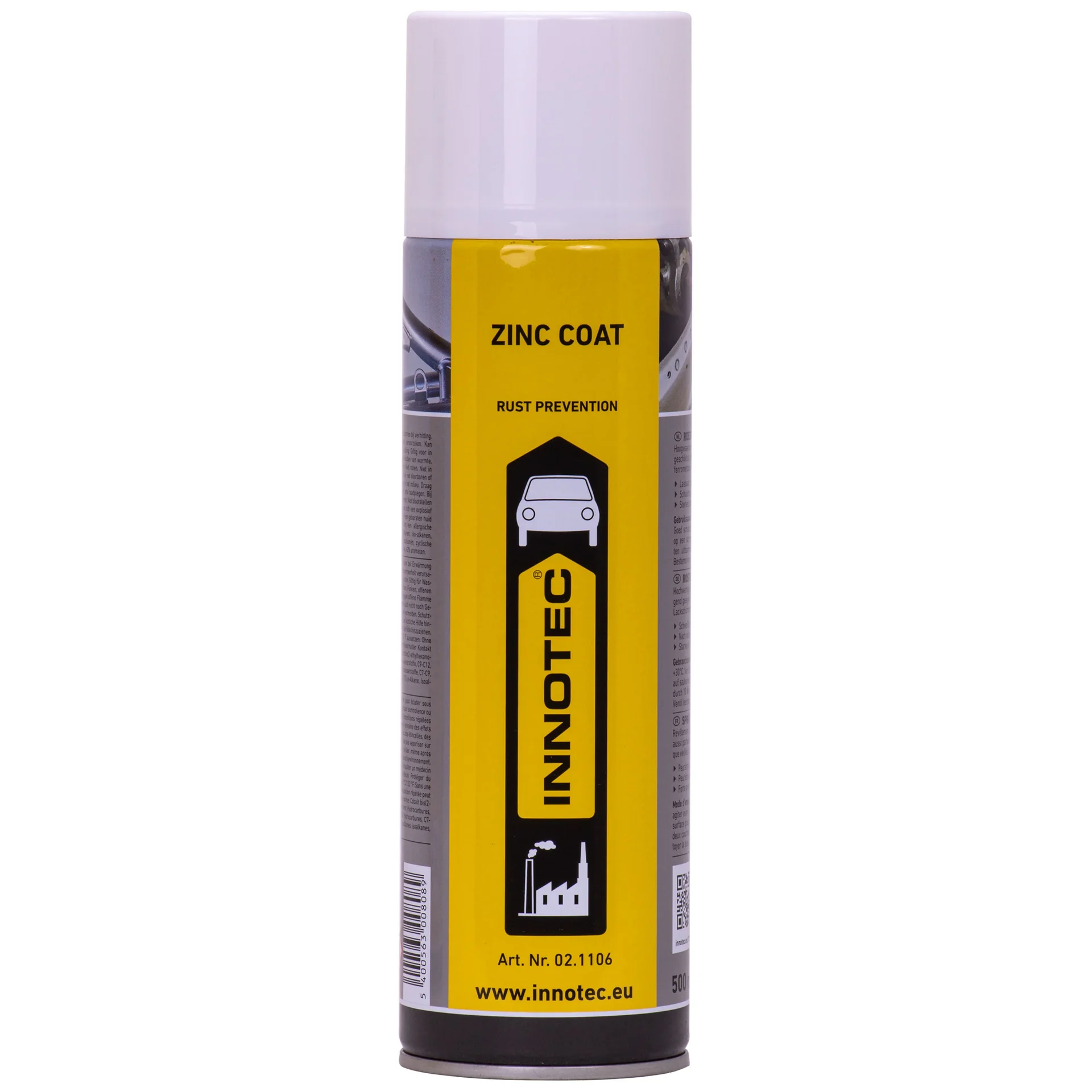 Zinkcoating, Zinkspray, INNOTEC Zinc Coat 500 ml, koud verzinken, metaal beschermen