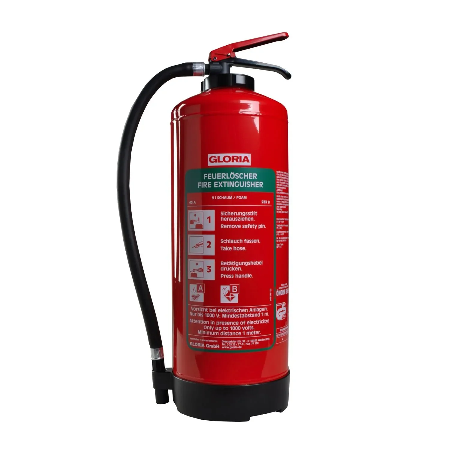 "Schuimblusser - SDB 6 met muurbeugel en manometer image"