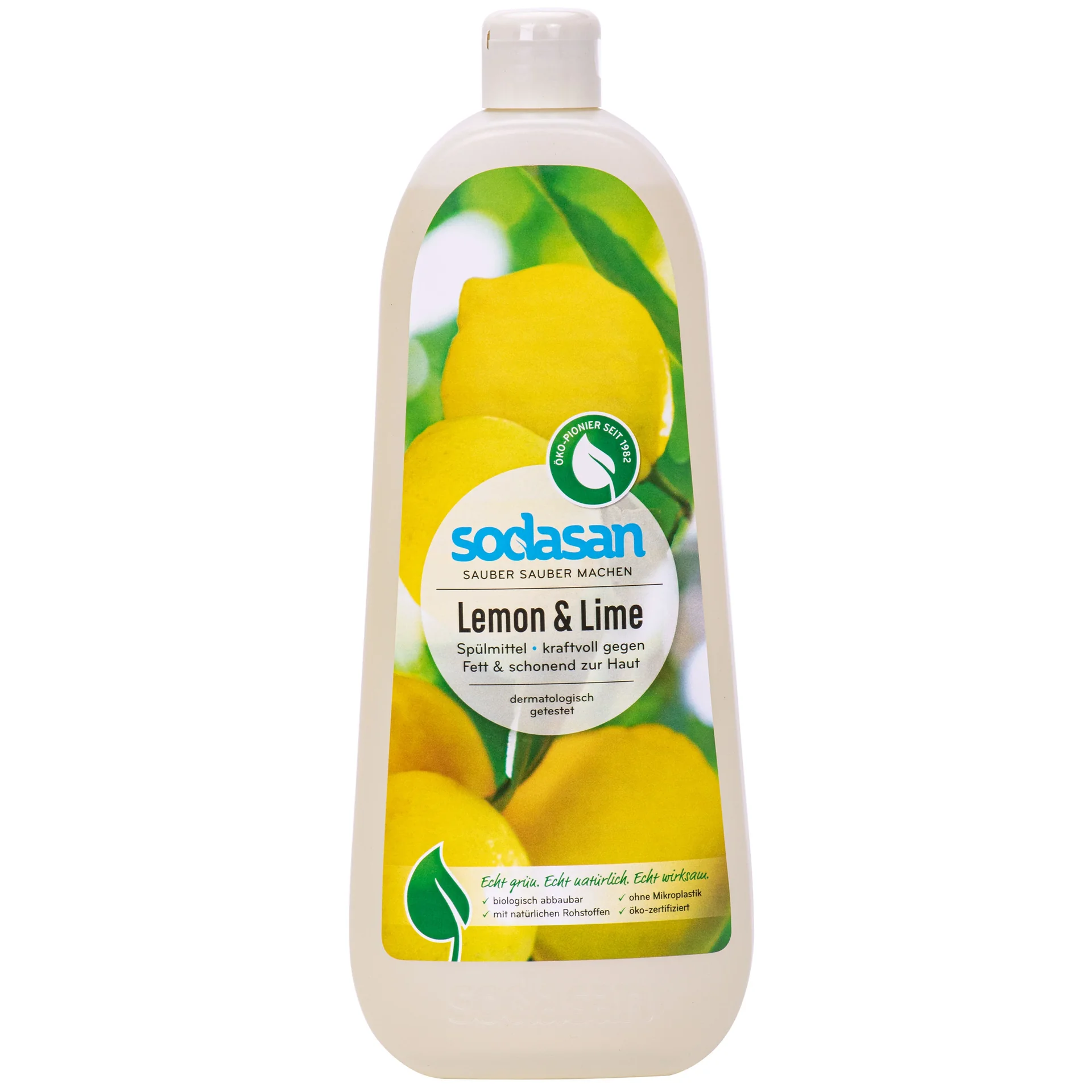 "Afwasmiddel, natuurlijk, SODASAN, Lemon & Lime, 1 Liter image"