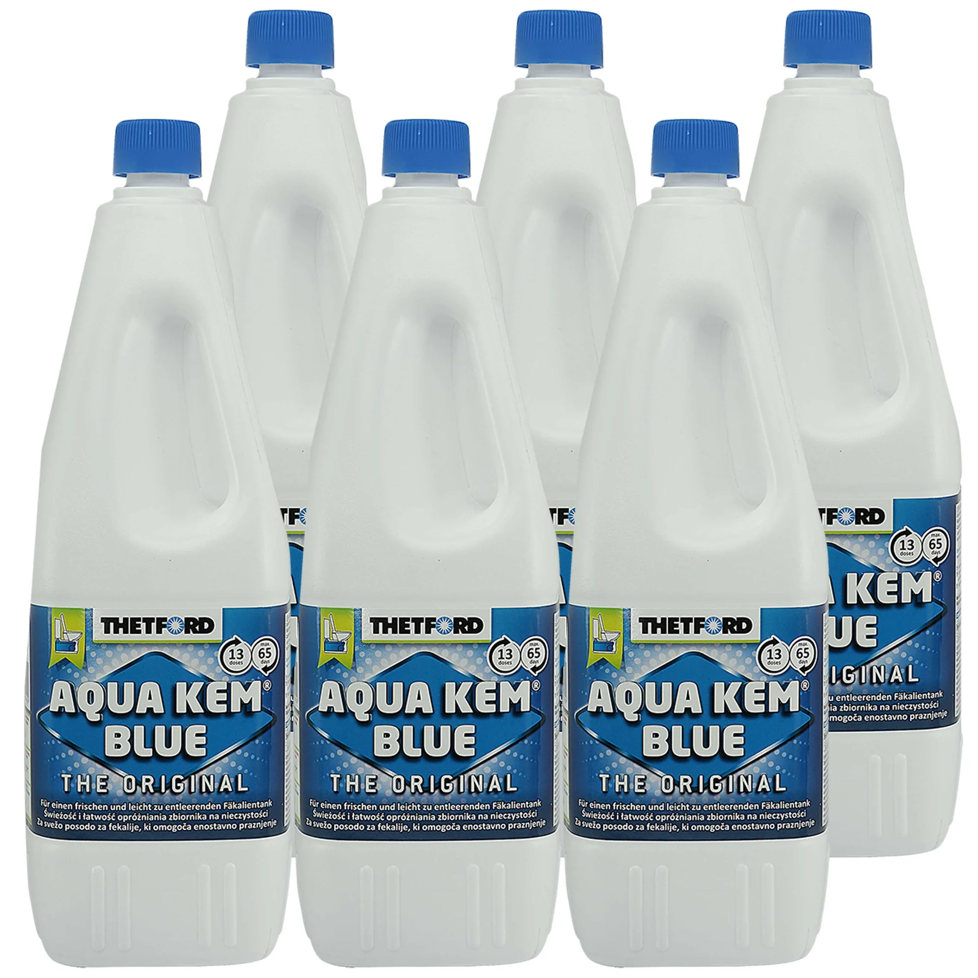 "Toiletvloeistof campingtoilet, Aqua Kem Blue, 6 x 2 Liter, 1 Karton image"