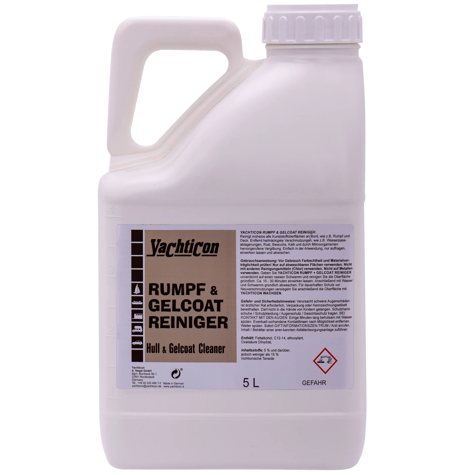 "Boot reiniger 5 Liter, romp reiniger, gelcoat reiniger, boot schoonmaken image"