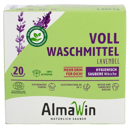 "Wasmiddel, 1080g, 19 wasbeurten, waspoeder, ecologisch wasmiddel image"
