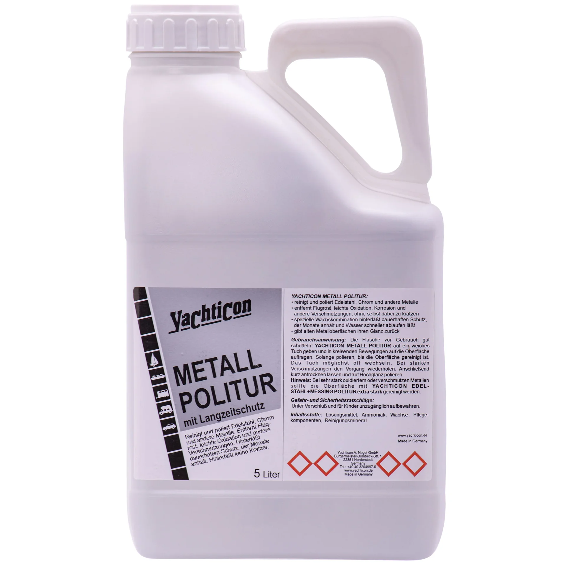"Metaal polijstmiddel, metaal polijsten, RVS polijsten, 5 Liter image"