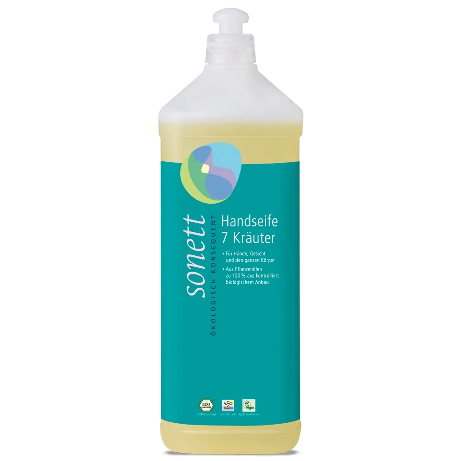 "Handzeep navulling, Sonett Handzeep 7 Kruiden 1 Liter, natuurlijke handzeep image"