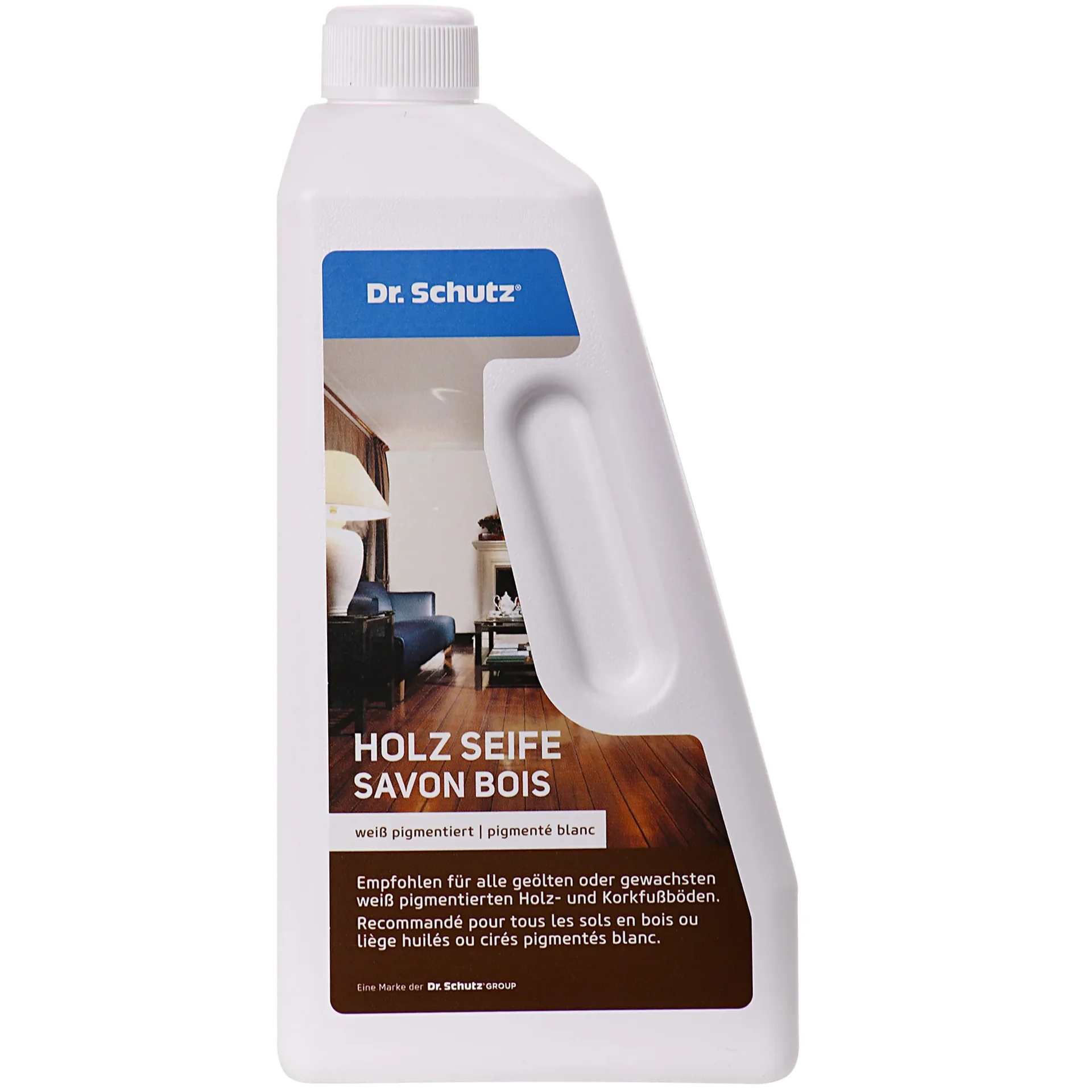 "Houten vloer reiniger, 750ml, houten vloer zeep, voor geoliede, gewaxte hout- en kurkvloeren, witte reiniger image"