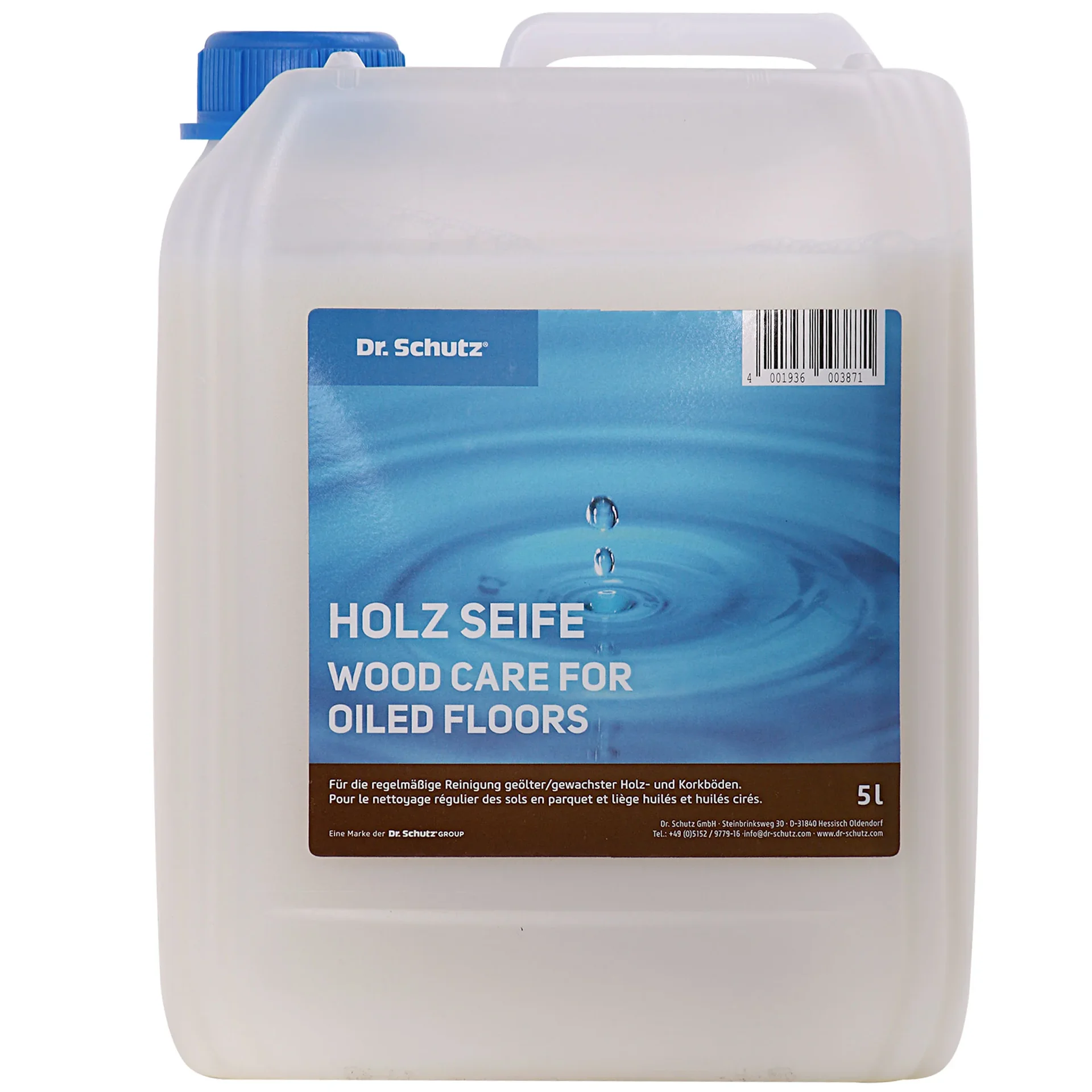 "Houten vloer zeep, 5 Liter reiniger voor geoliede, gewaxte hout- en kurkvloeren, houten vloer onderhoud image"