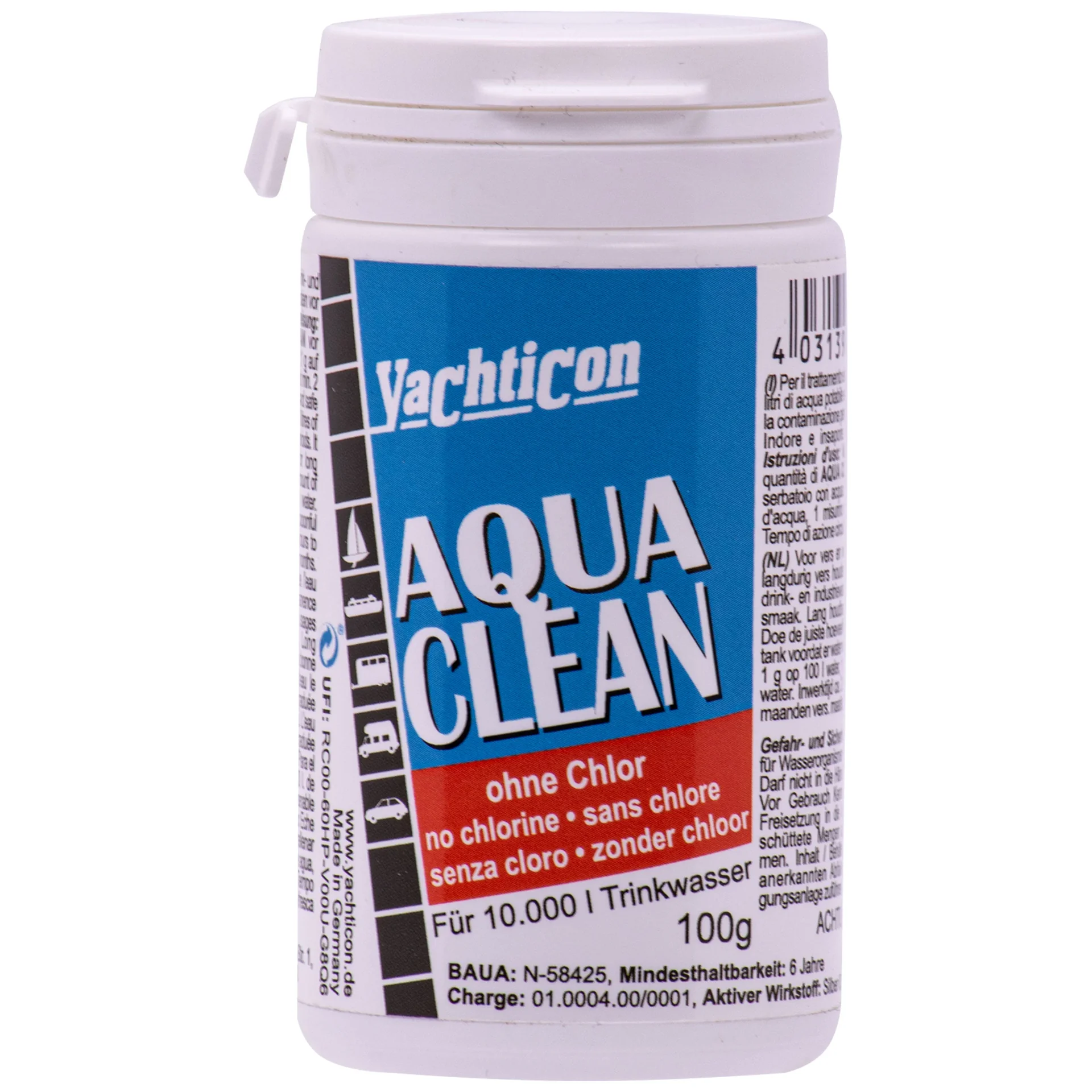 "Watertank reiniger, drinkwater tank reinigen, water ontkiemen, Aqua Clean AC 10.000, 100g poeder image"
