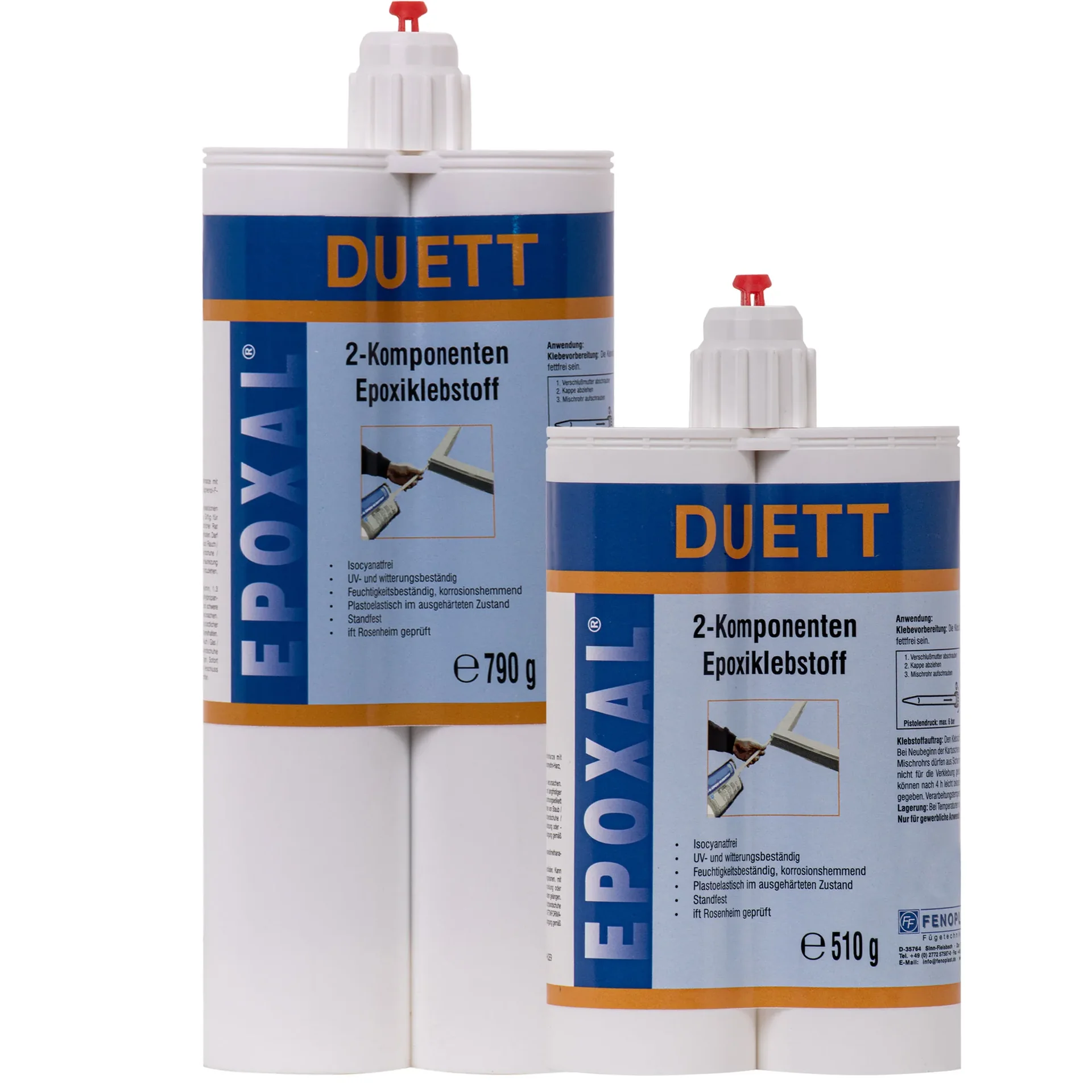 Epoxy lijm, 2 componenten lijm, witte epoxy, 2K EPOXID Klebstoff weiß, FENOPLAST Epoxal Duett