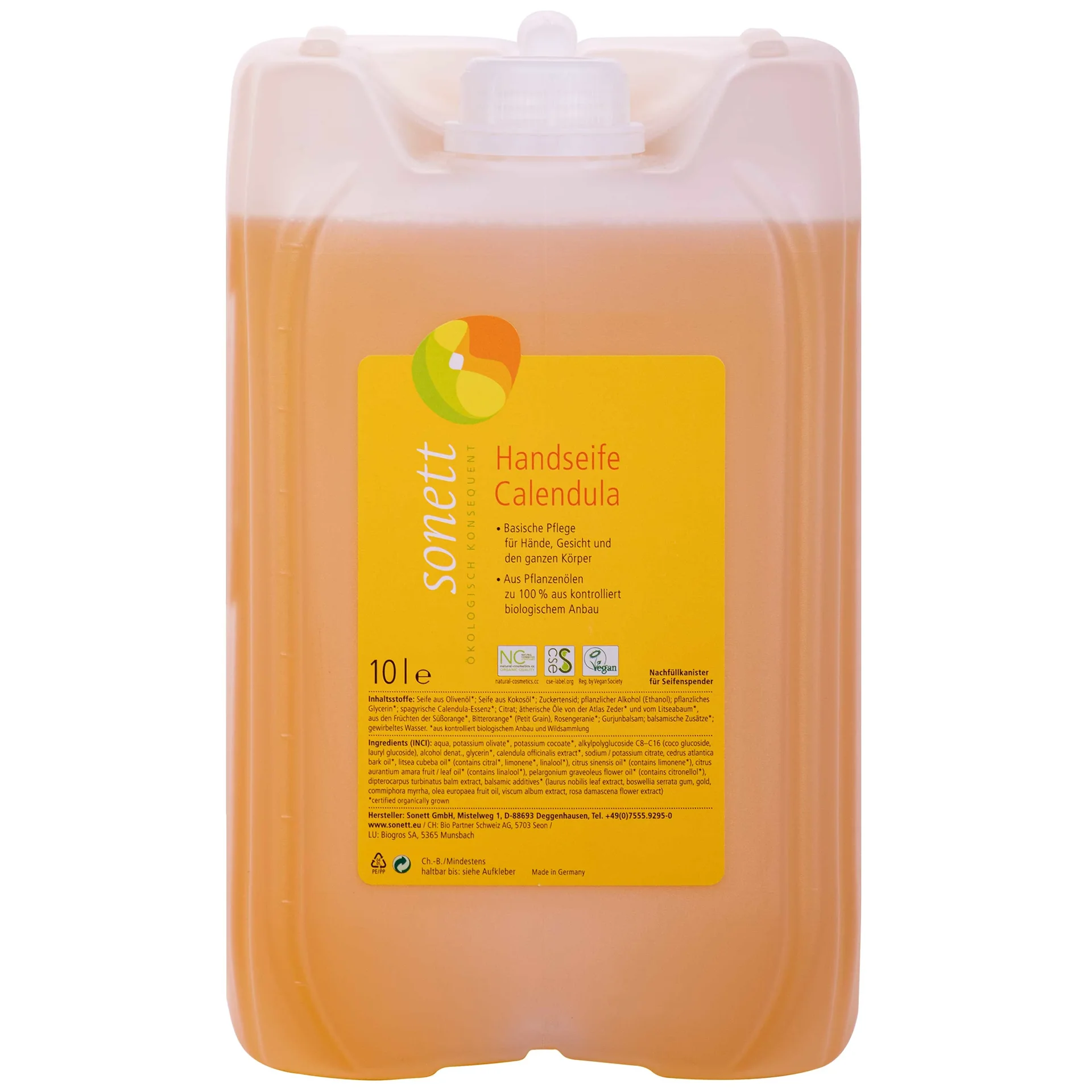 "Handzeep 10 liter, handzeep calendula, grote verpakking handzeep image"
