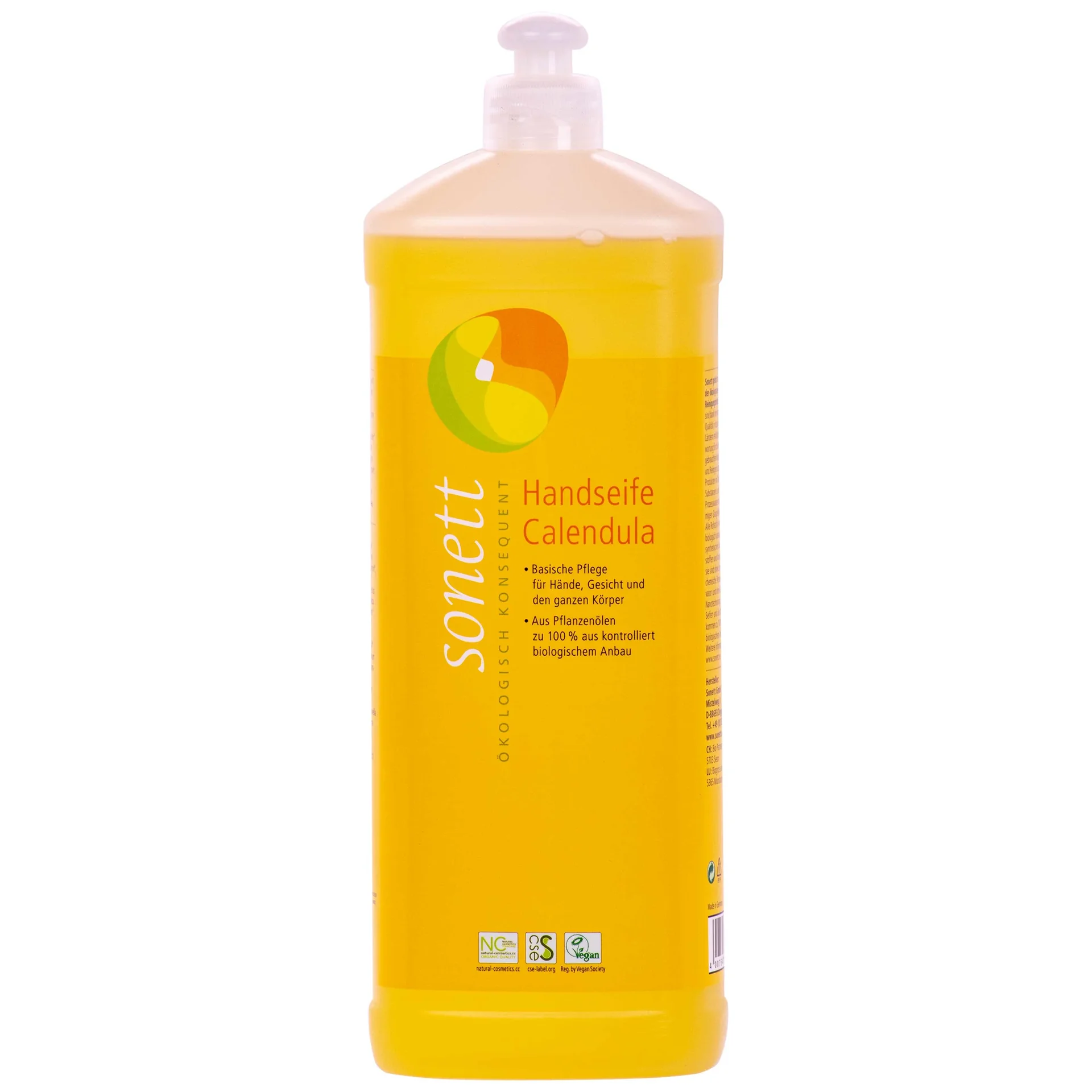 "Handzeep navulverpakking 1 liter, handzeep calendula, natuurlijke handzeep navulling image"