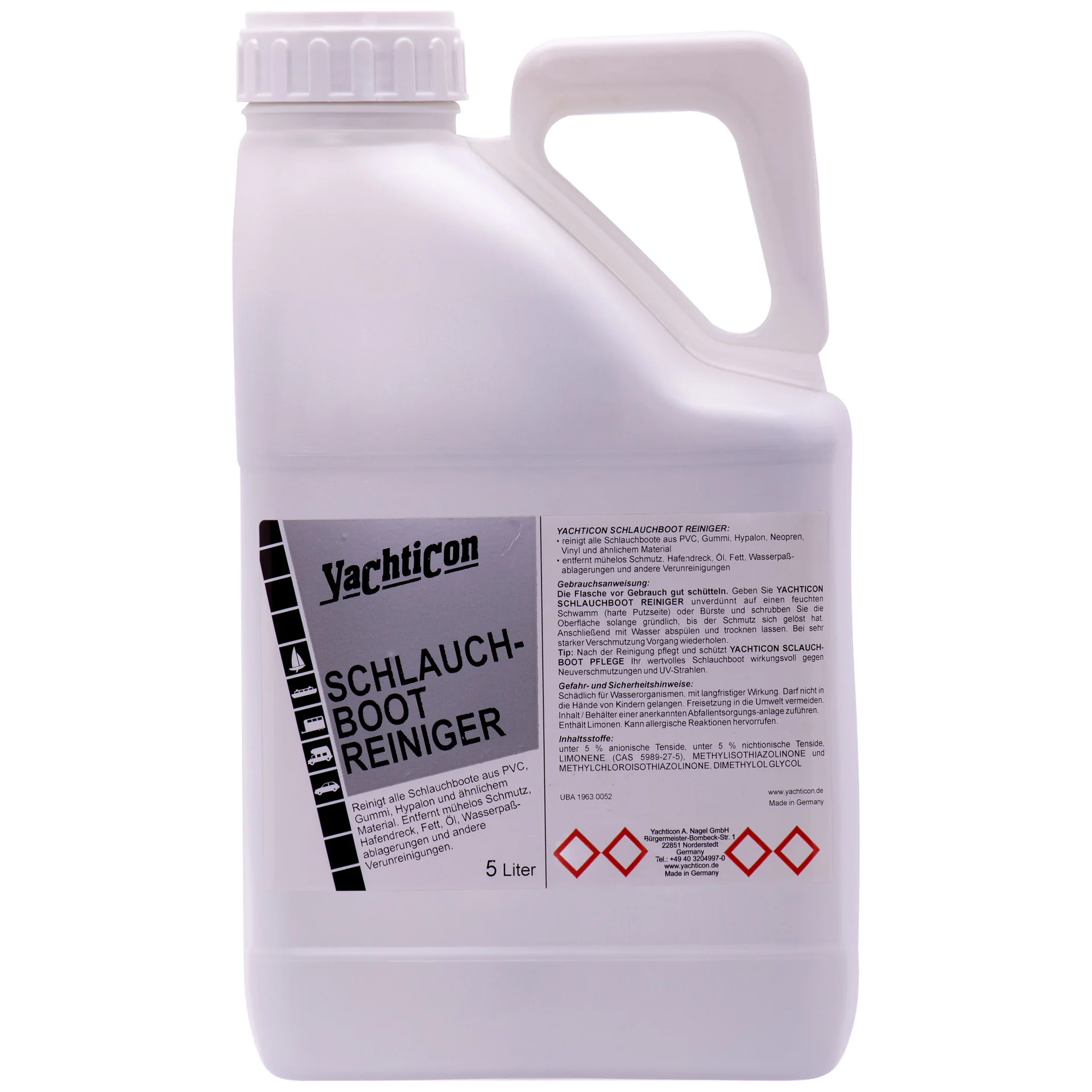 "Rubberboot Reiniger 5 Liter, Opblaasboot Reiniger, Boot Schoonmaken image"