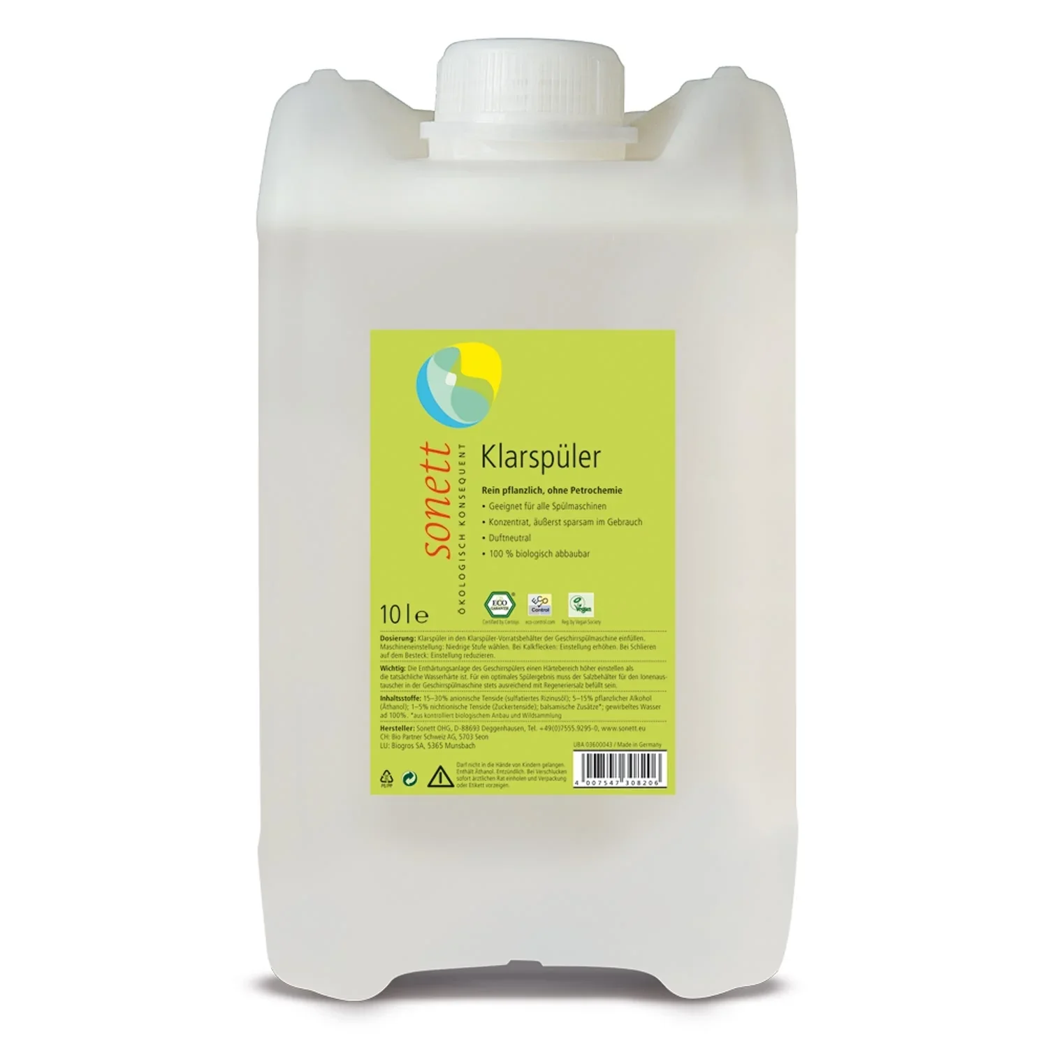 "Spoelmiddel vaatwasser 10 liter, ecologisch spoelmiddel, natuurlijk spoelmiddel image"