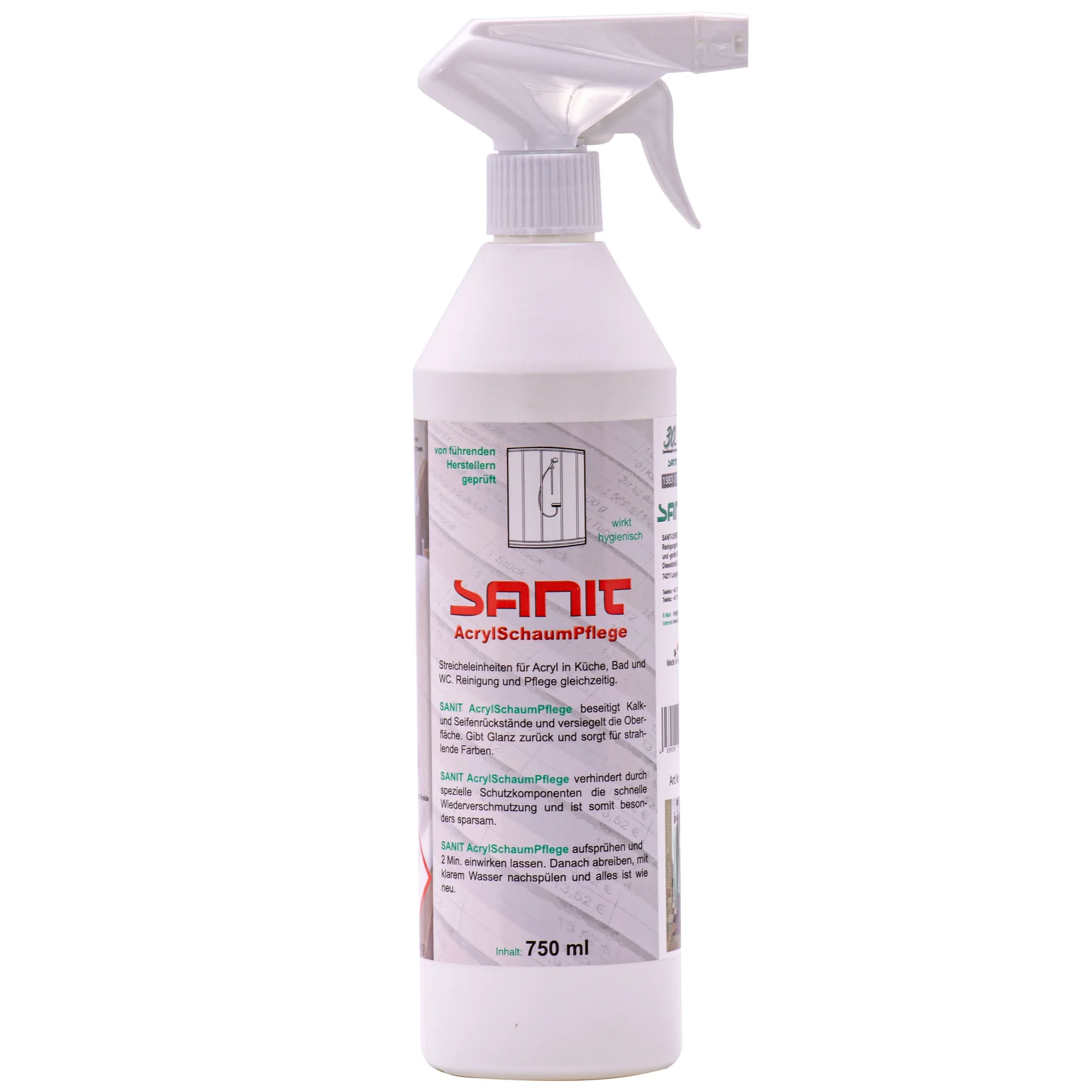 "Acrylreiniger 750 ml, Acryl schoonmaakmiddel, Acryl reinigen image"