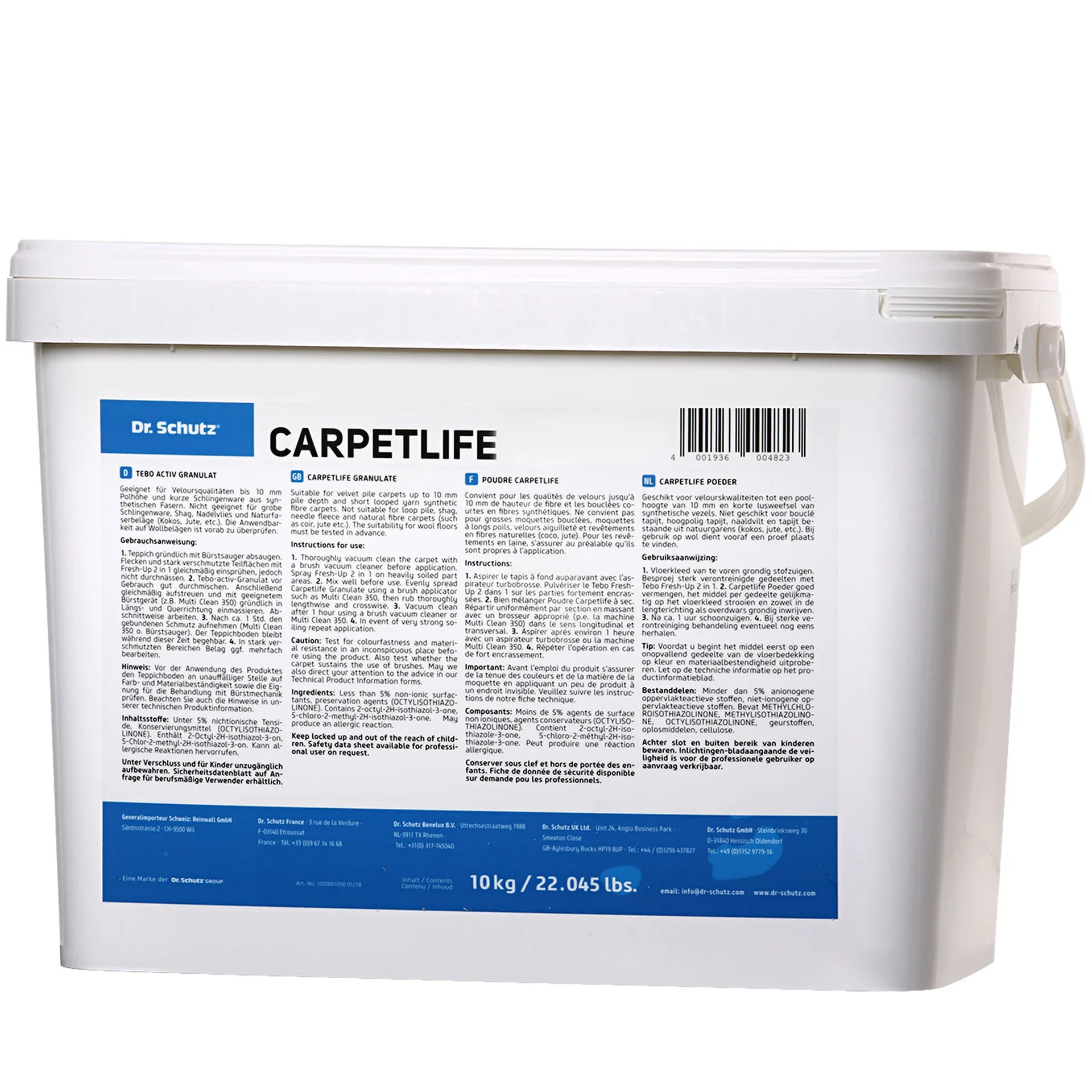 "Tapijtreinigingskorrels 10 kg, droge tapijtreiniger voor ca. 150 m³ image"