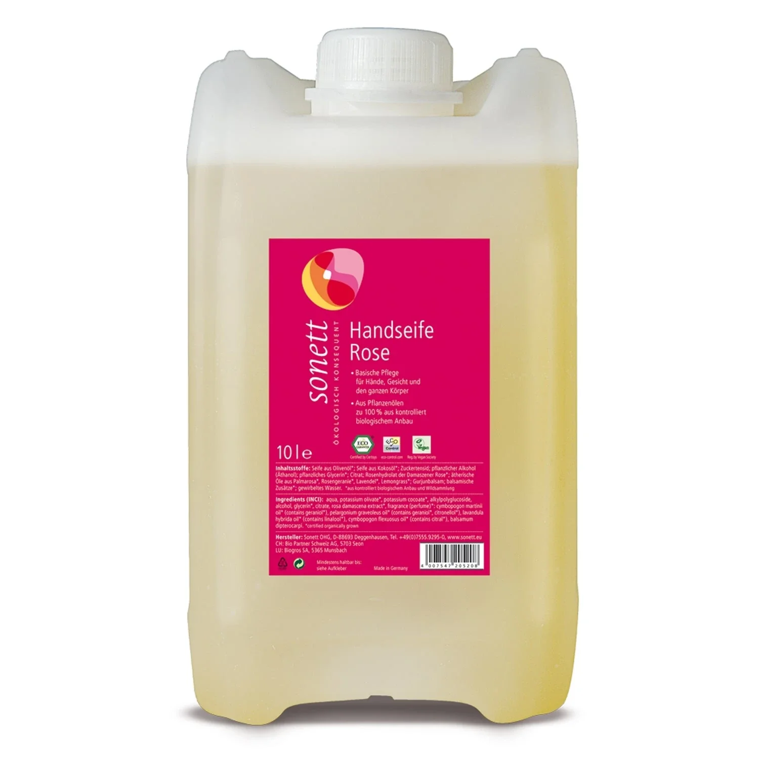 "Handzeep 10 liter, handzeep roos, navulling handzeep, zeep rozengeur image"