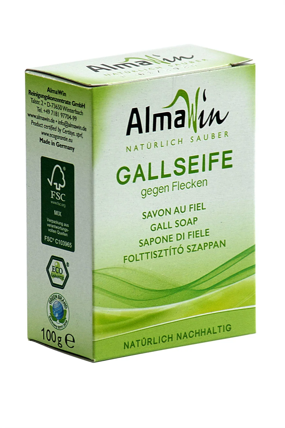 "Galzeep, ossengalzeep, natuurlijke vlekverwijderaar, ALMAWIN 100 g stuk image"