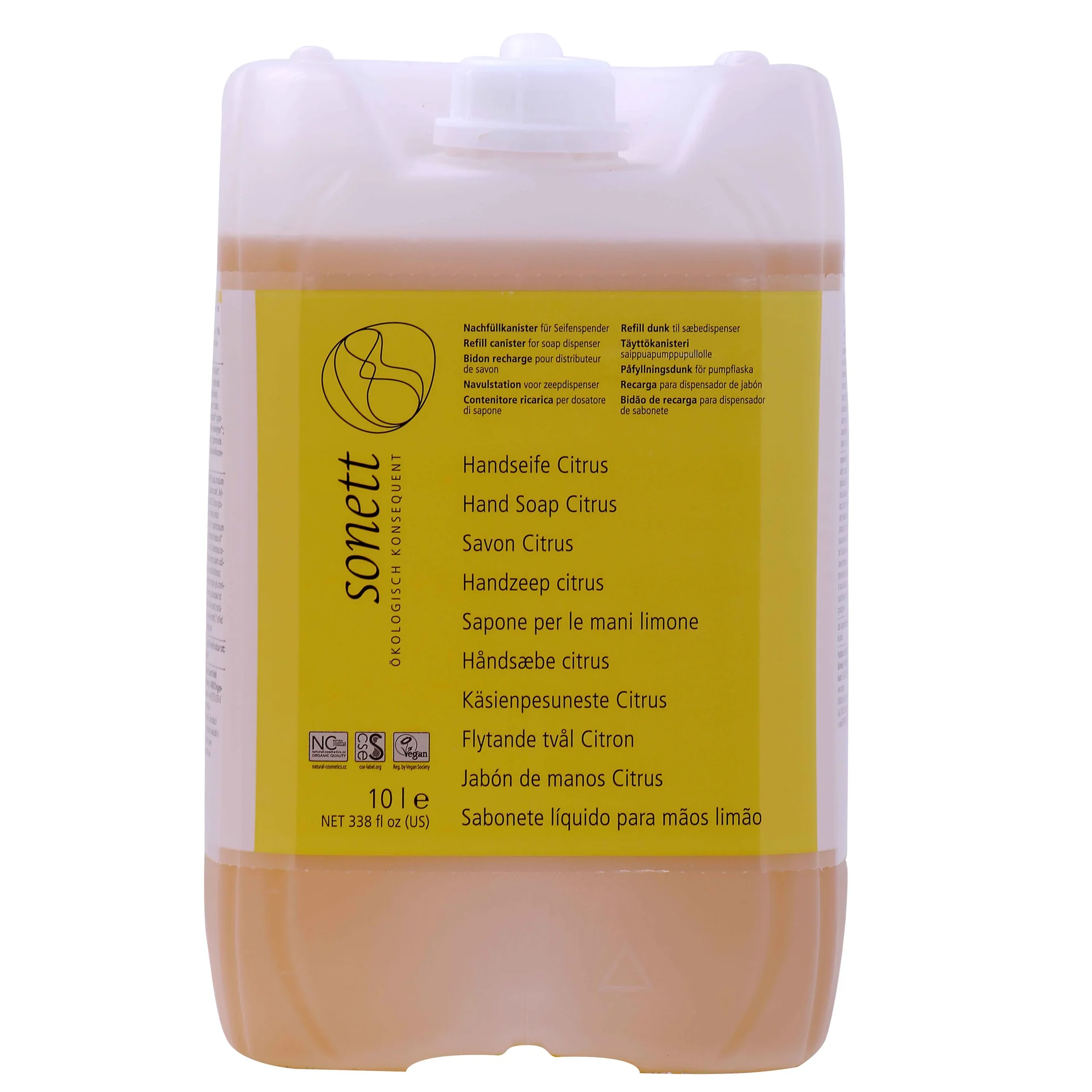"Handzeep navulling 10 Liter, handzeep citrus, natuurlijke handzeep image"