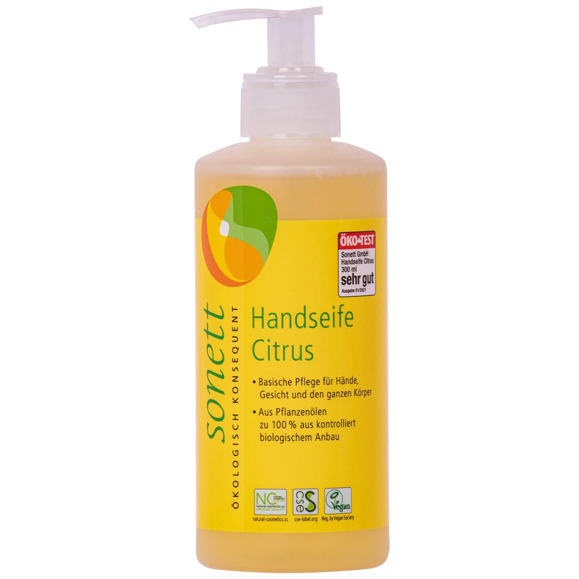 "Handzeep citrus, 300ml, handzeep dispenser, natuurlijke handzeep image"
