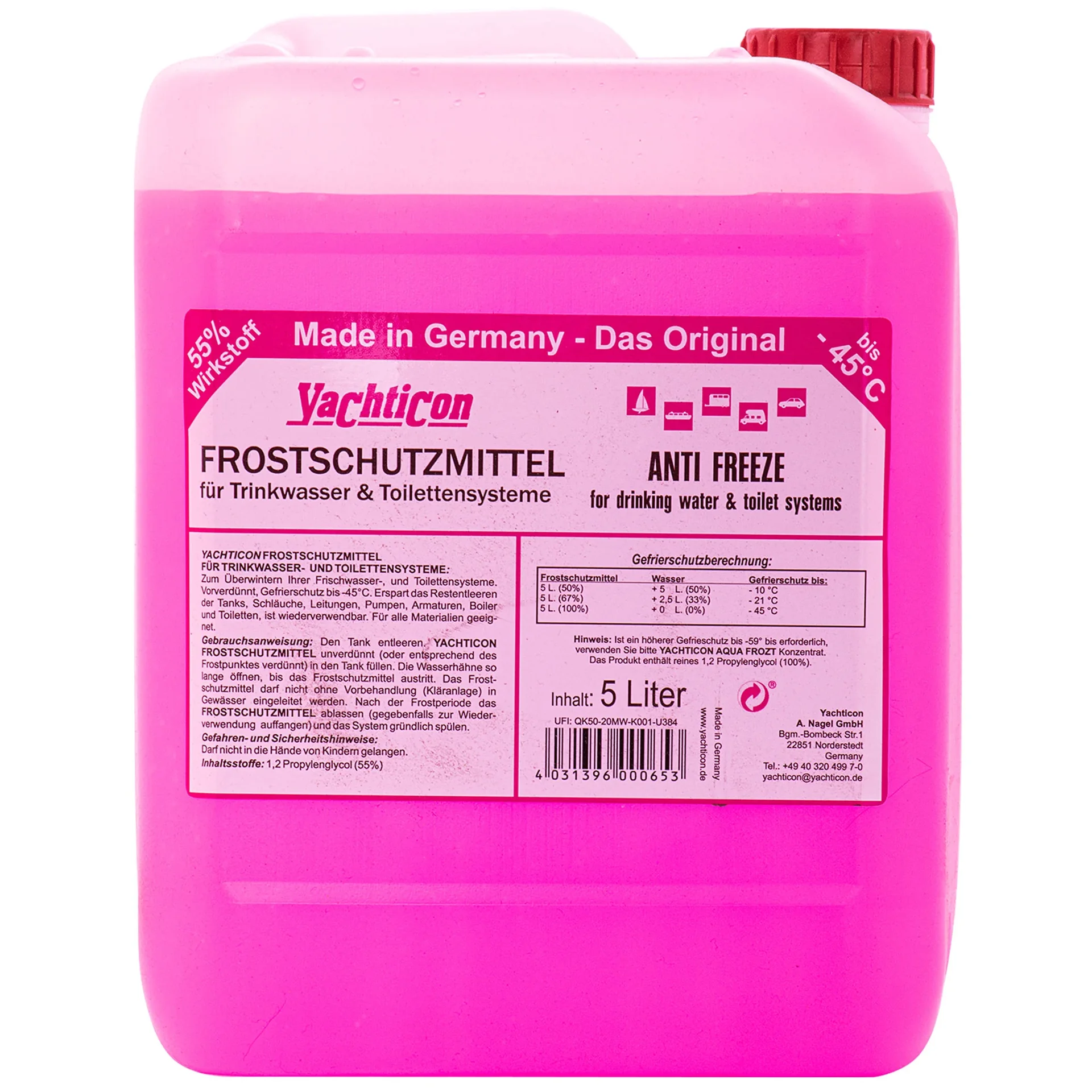 "Antivries 5 liter, vorstbescherming, antivries vloeistof, antivries boot image"