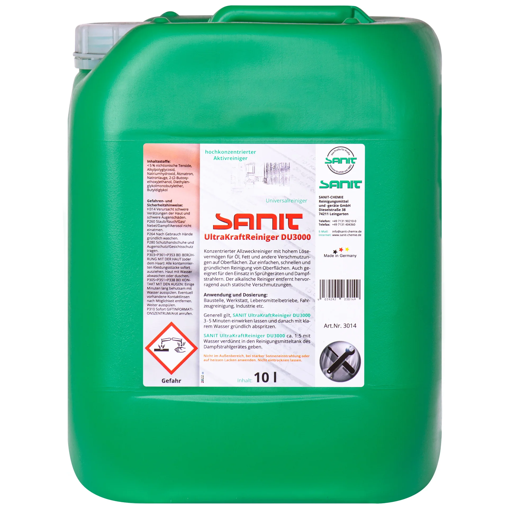 "Industriële reiniger, krachtige reiniger 10 liter, professionele ontvetter, krachtreiniger image"