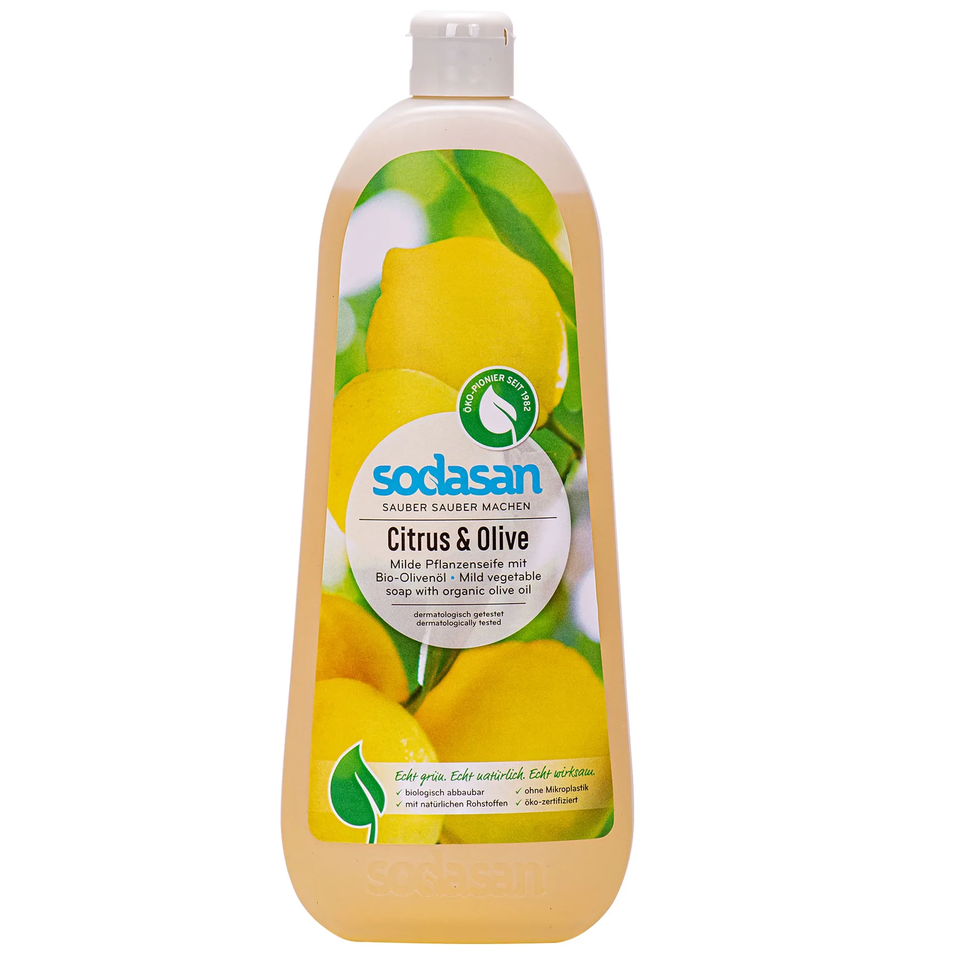 "Vloeibare zeep, 1 Liter, citrus olijf, plantaardige zeep image"