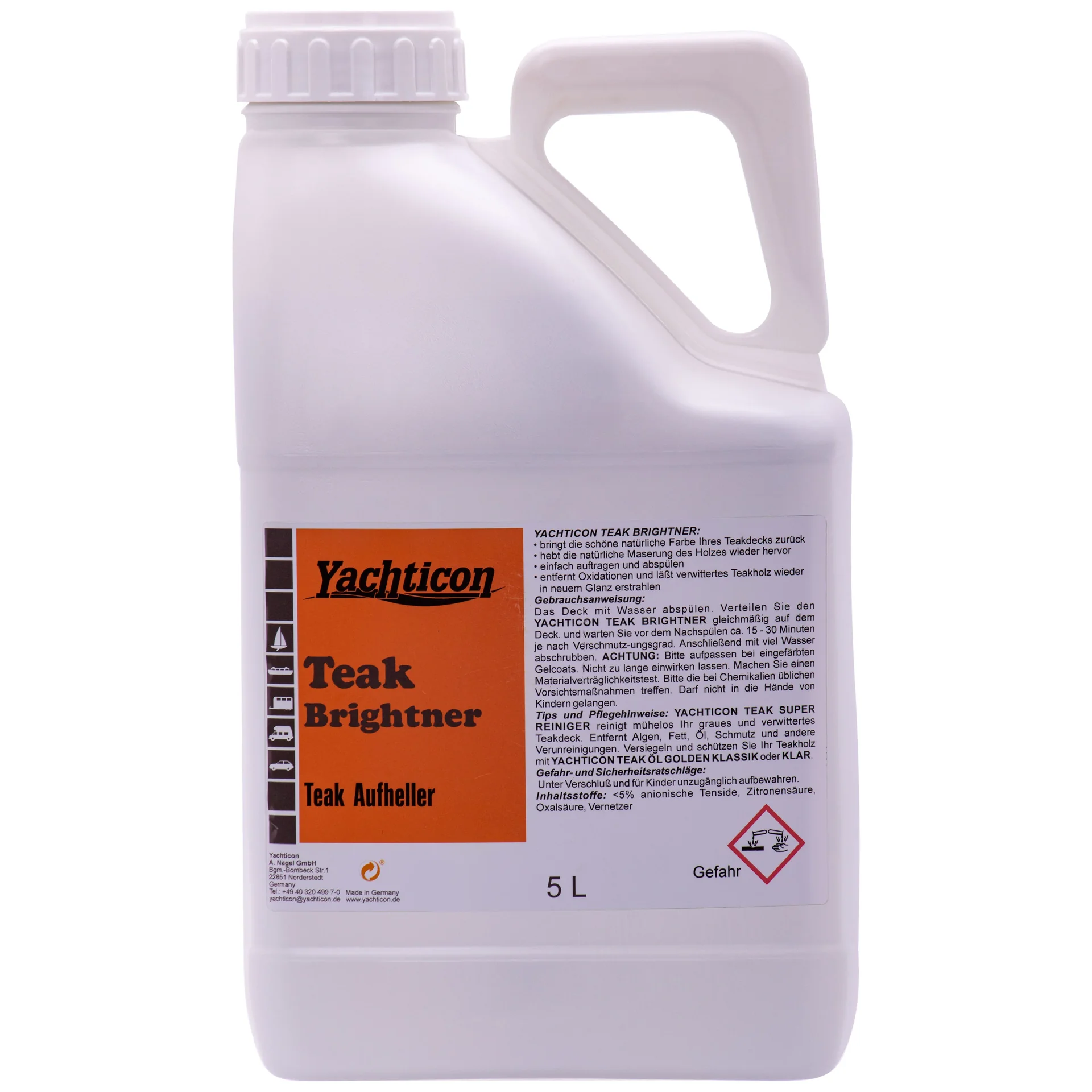 "Teak reiniger 5 Liter, Teak ontgrijzer, Teak schoonmaken, Teak opfrissen image"
