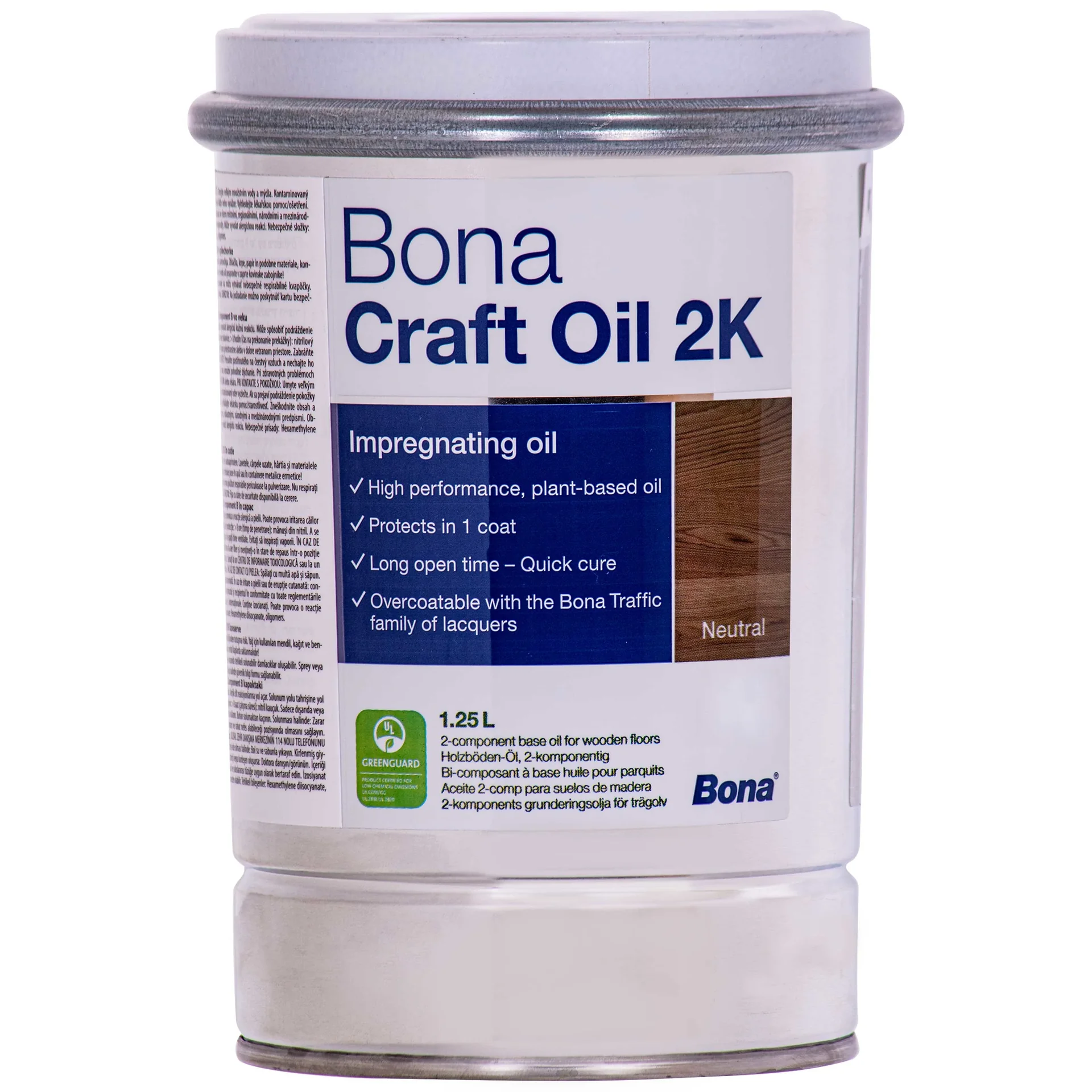 "Bona Craft Oil 2K 1,25 liter, Parketolie 2K, Houtolie 2K, Neutraal image"