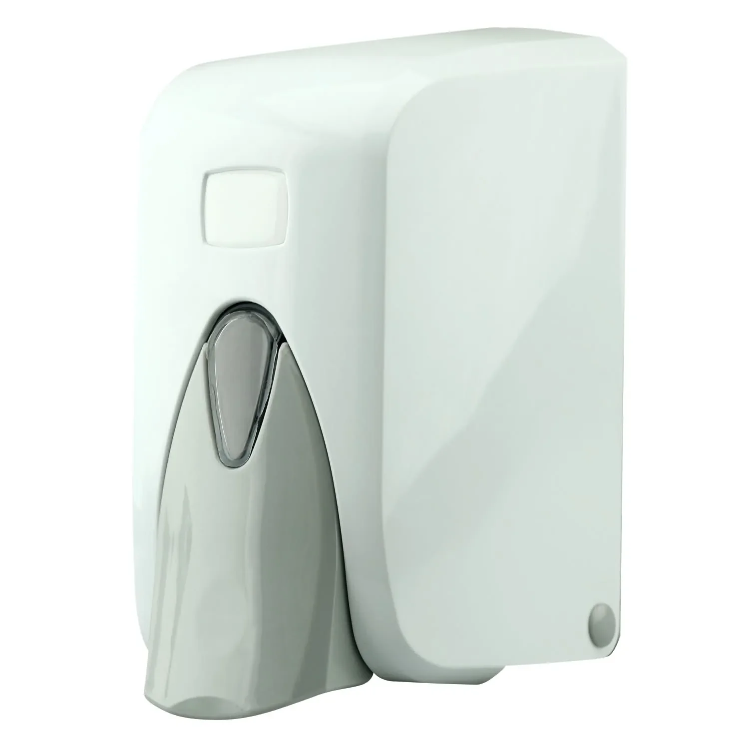 Zeepdispenser, 500 ml, kunststof, witte zeepdispenser, afsluitbare zeepdispenser