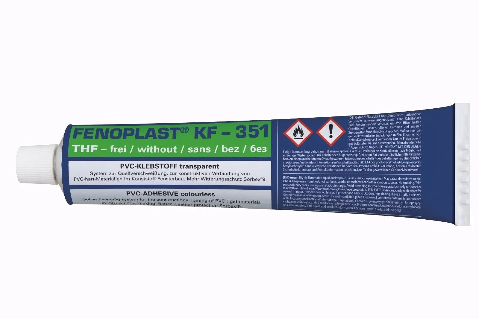 "PVC lijm transparant, Quellschweißmittel, FENOPLAST KF-351, 180 g/200 ml, voor PVC hard image"
