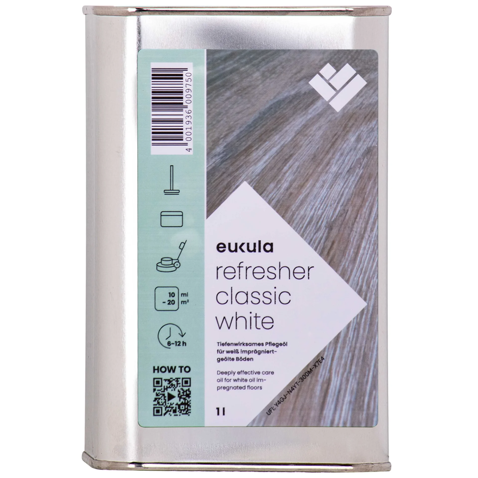 "Eukula Refresher Classic wit – 1 liter houtvloerreiniger image"