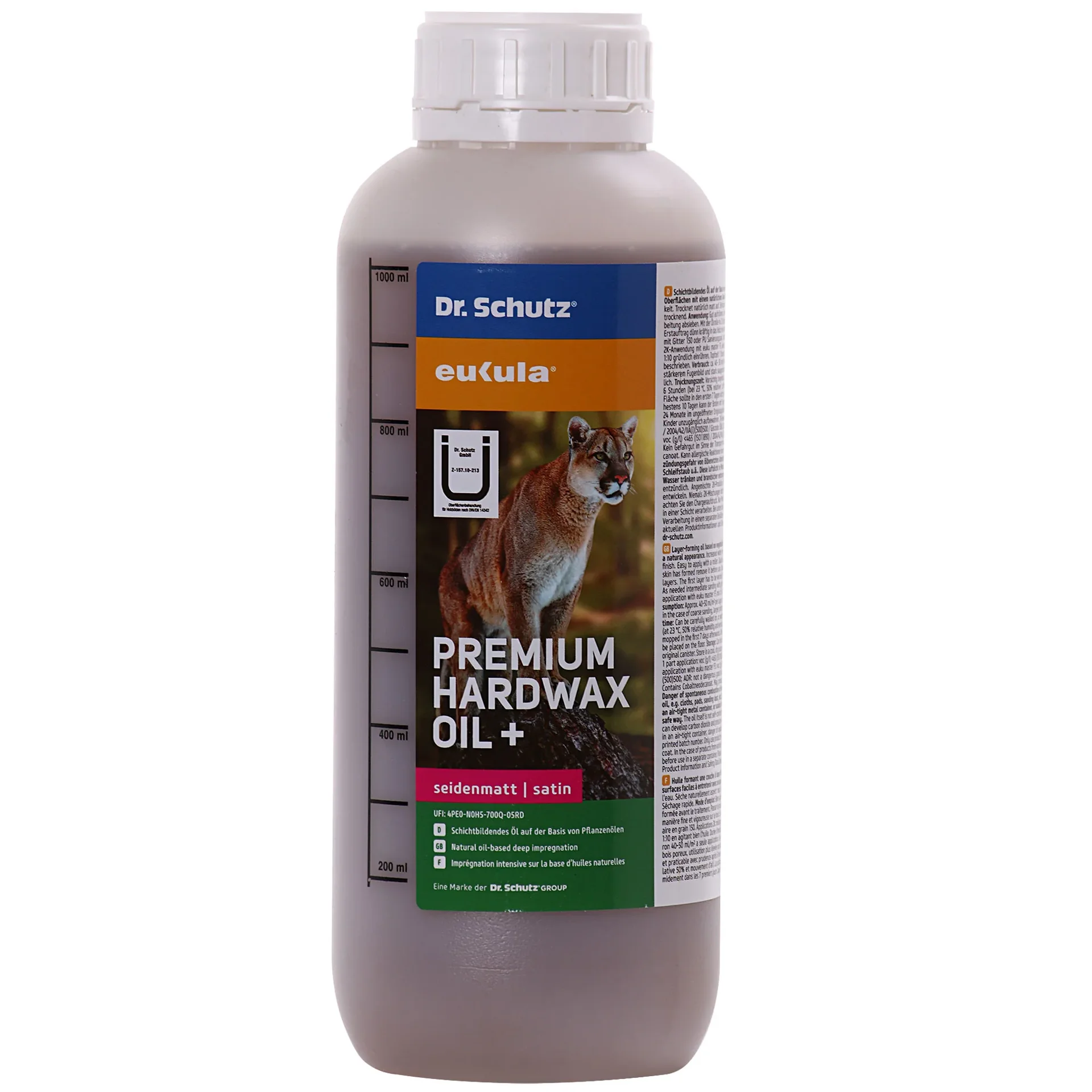 "Hardwax olie, seidenmatt, 1 liter, hardwax, olie voor houten vloer, zijdeglans image"
