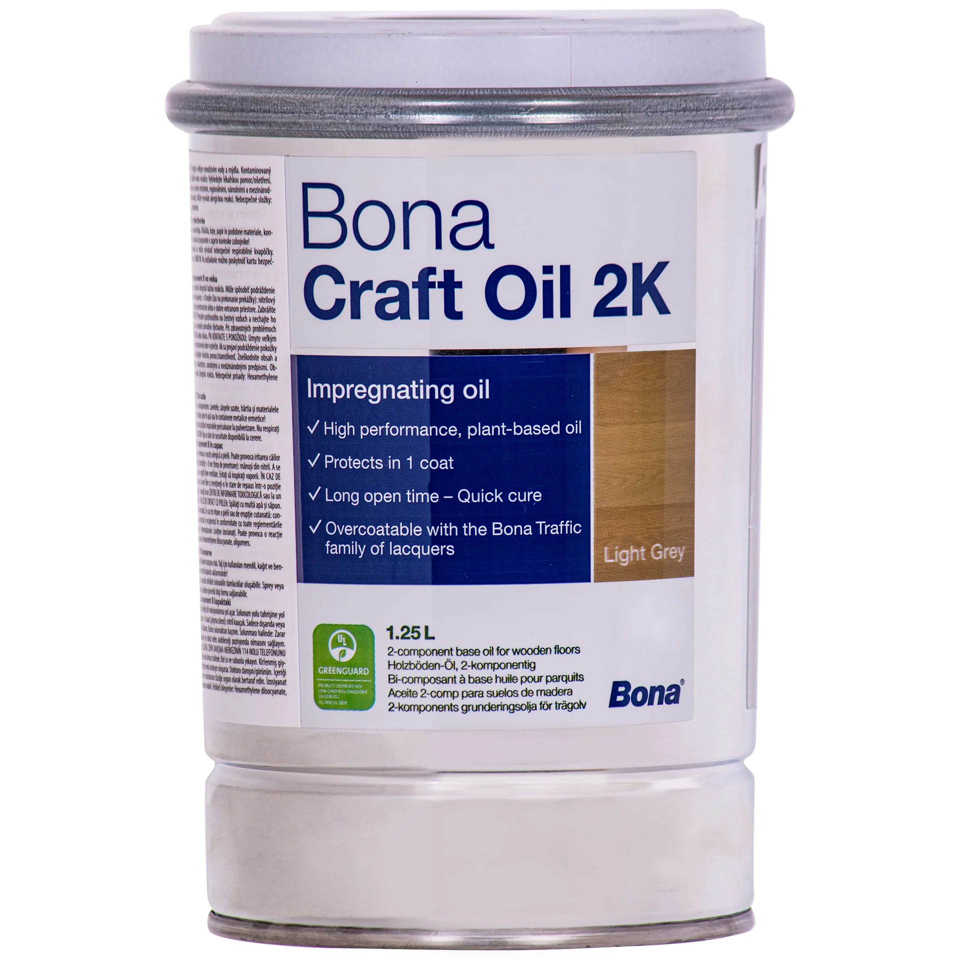 "Bona Craft Oil 2K Lichtgrijs 1,25 Liter, parketolie lichtgrijs, lichtgrau image"