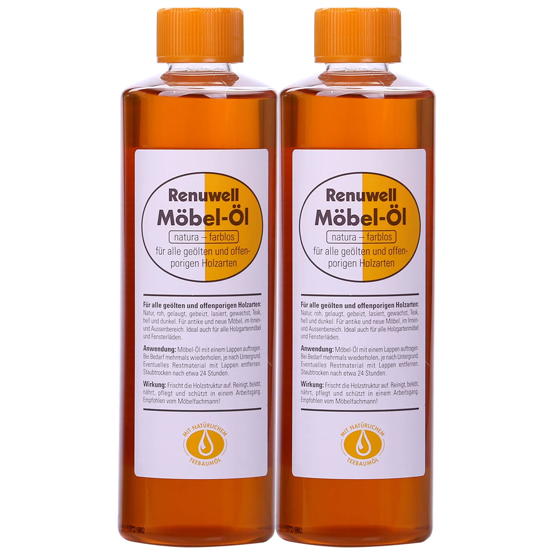 "Meubelolie, houtolie, olie voor houten meubels, 2 x 500 ml diepte verzorging image"