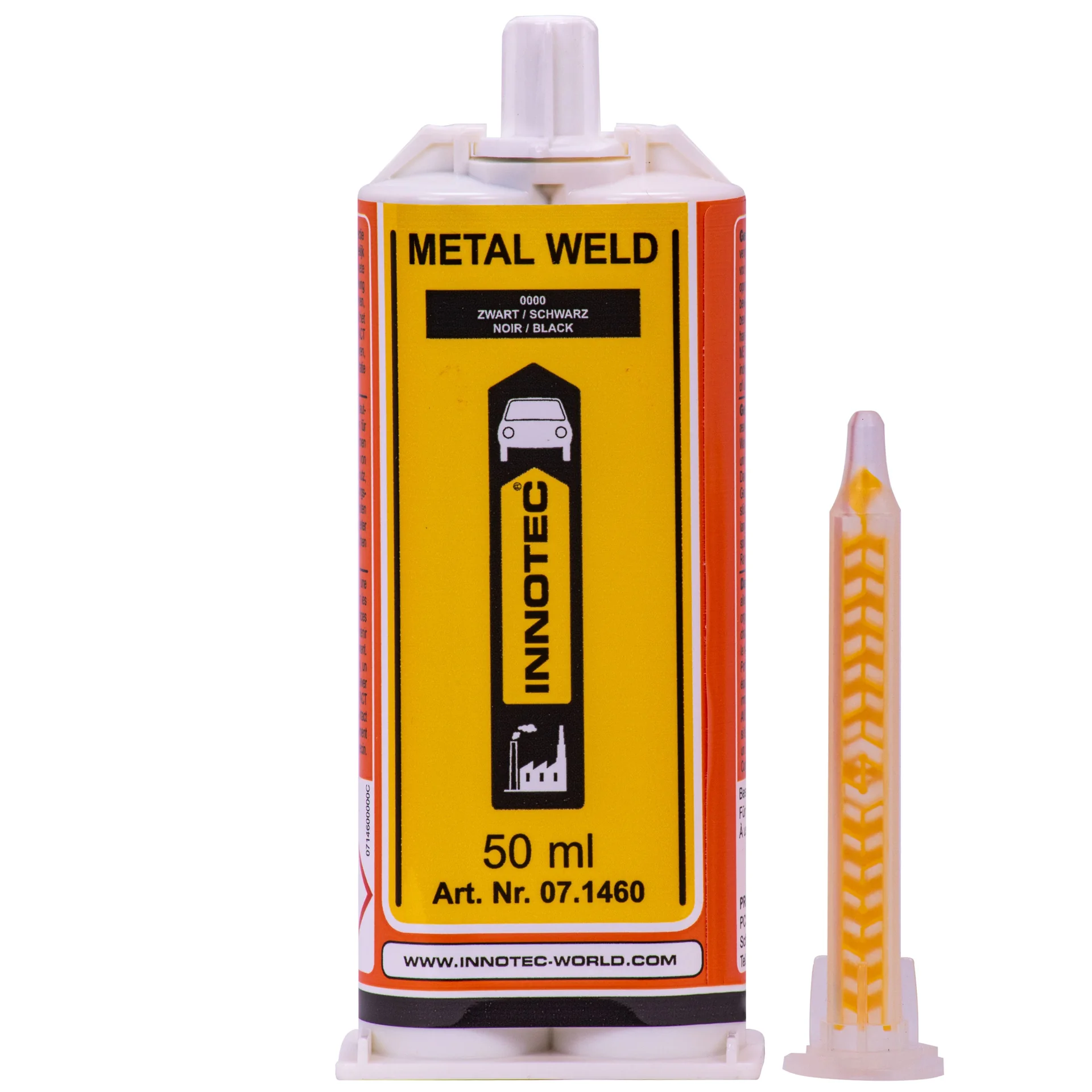 "Metaallijm, 2K lijm, metaal lijmen, sterke metaallijm, metaallijm zwart, INNOTEC Metal Weld 50 ml image"