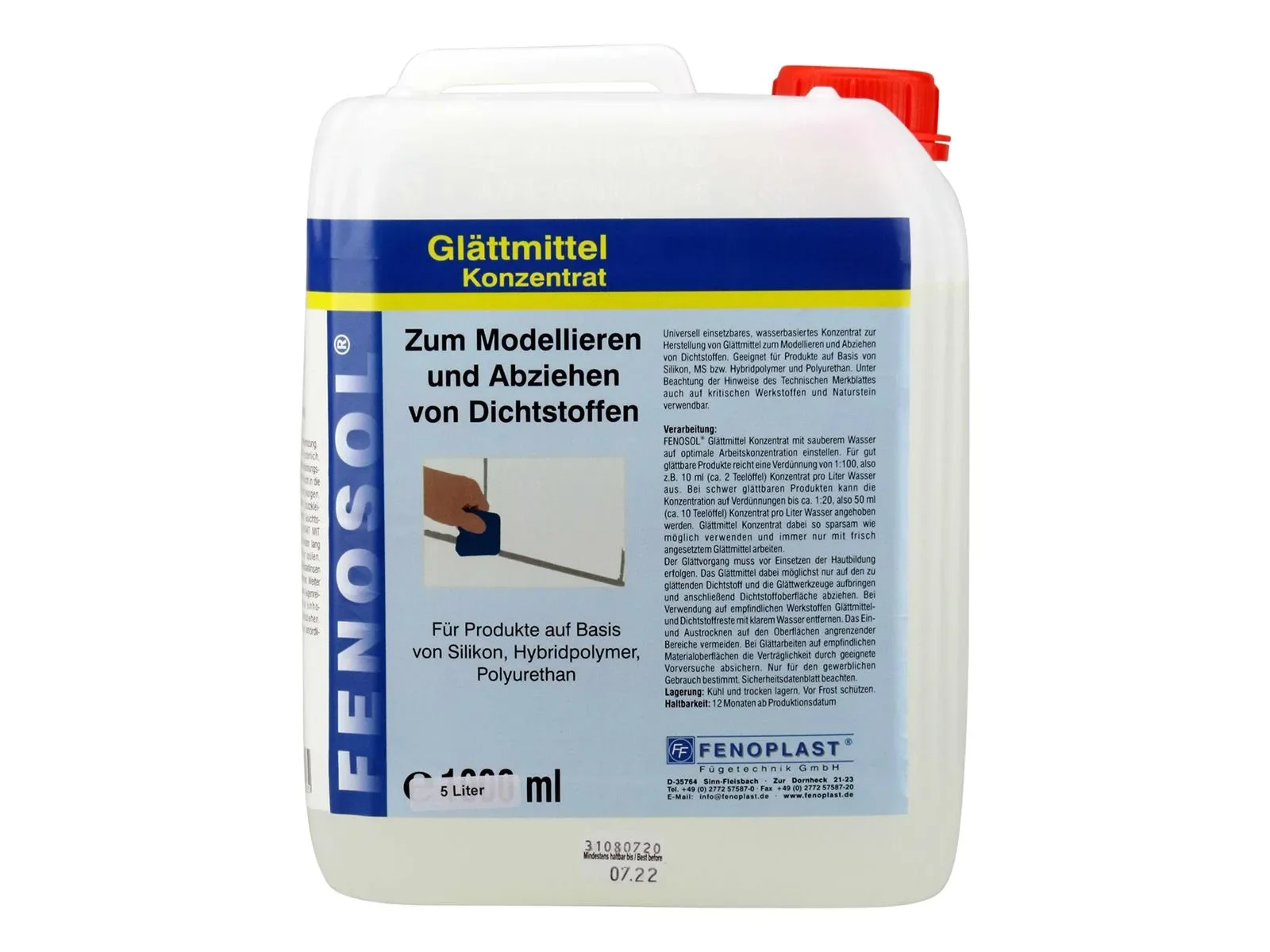 "Afdichtmiddel gladmakend, 5 liter, PE-Kanister, voor dichtstoffen modelleren image"
