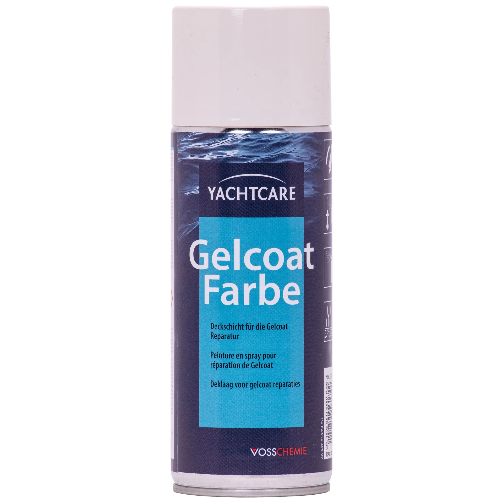Gelcoat RAL 9001, spuitbus, creme wit, 400 ml aerosolspraydose