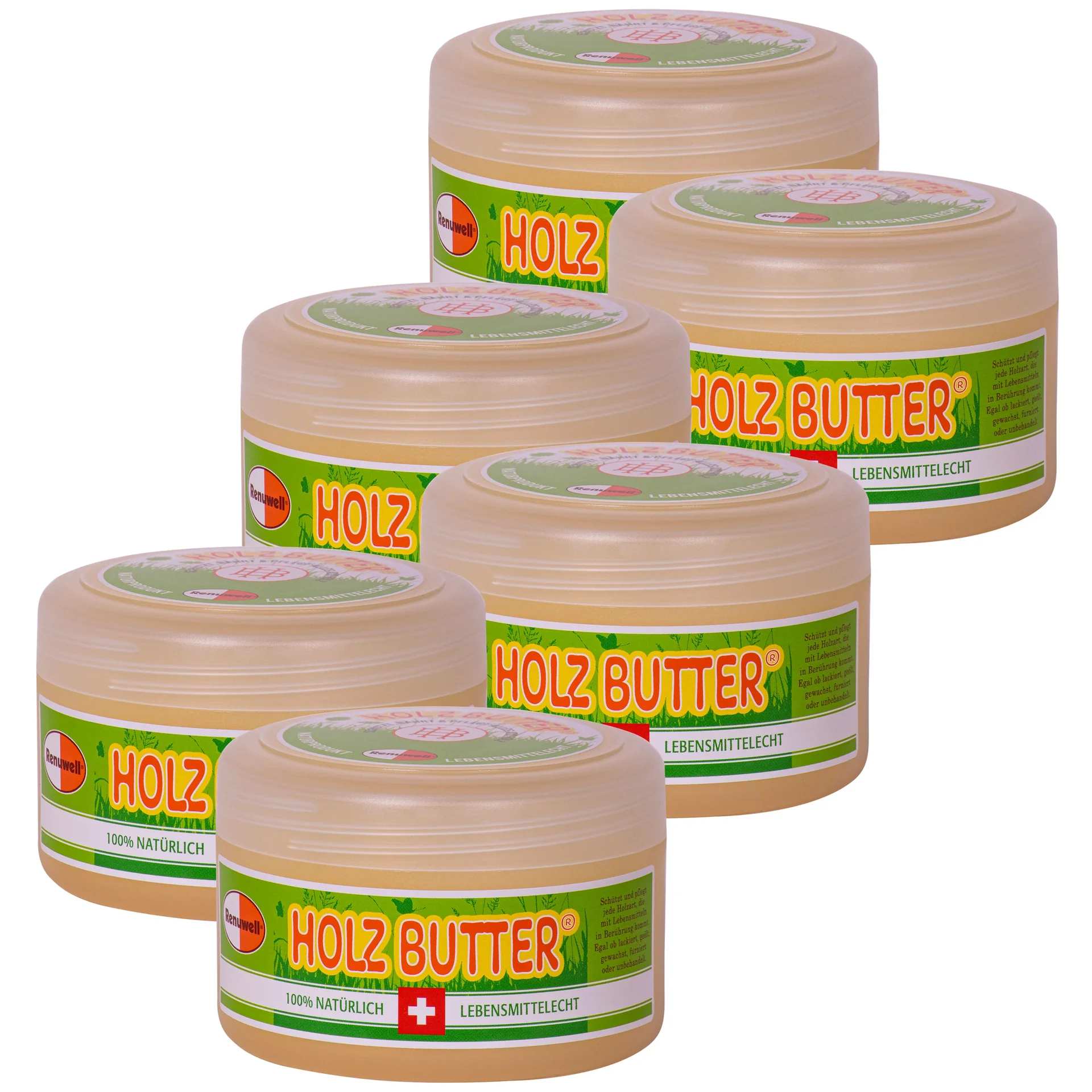 "Houtboter, 6 x 250 ml, Hout behandelen, Hout onderhoud, voedselveilig image"