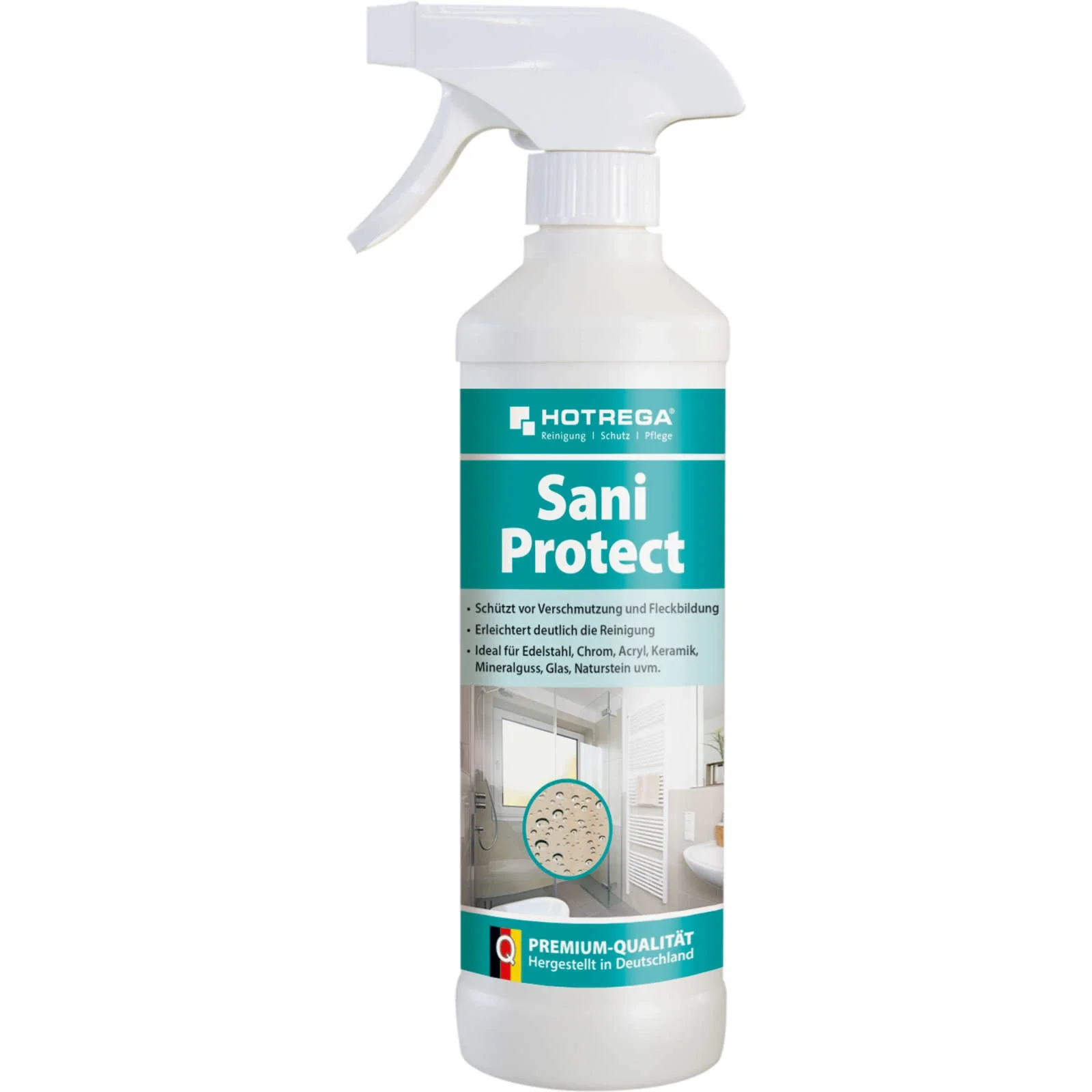 "Sanitair Reiniger 500 ml, Badkamer Reiniger, Anti Kalk Spray, Sanitair Beschermer image"