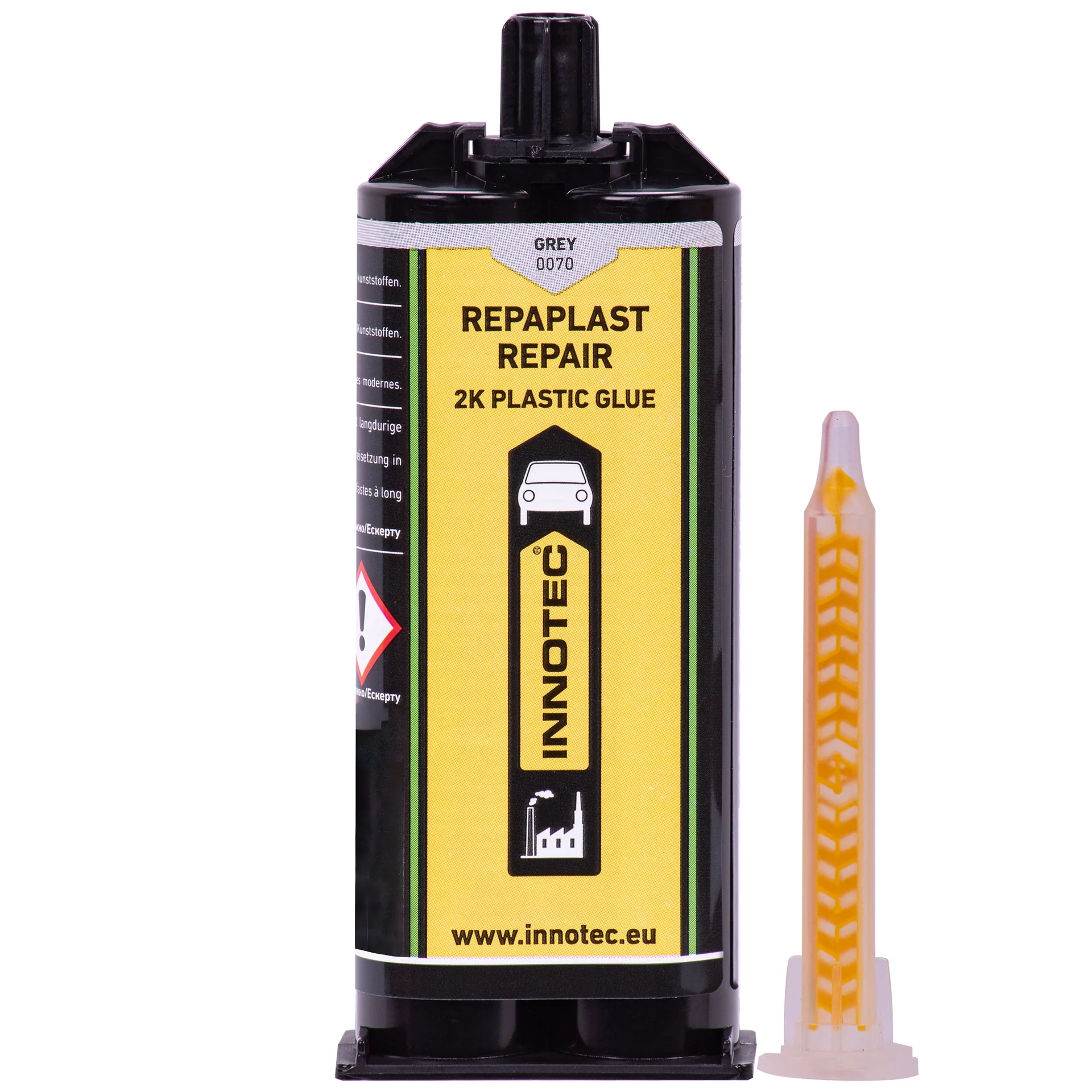 "Kunststof reparatie, kunststof lijm, 50 ml, Repaplast Repair, grau, dubbelkartouche image"