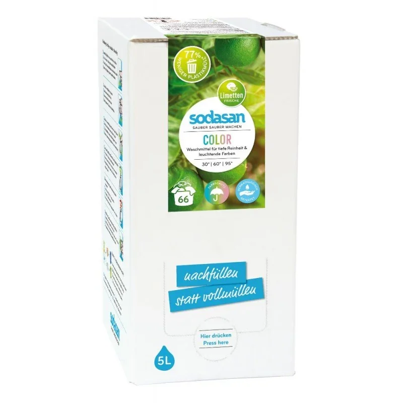 "Wasmiddel voor gekleurde was, vloeibaar wasmiddel lime, 5 liter Bag in Box image"